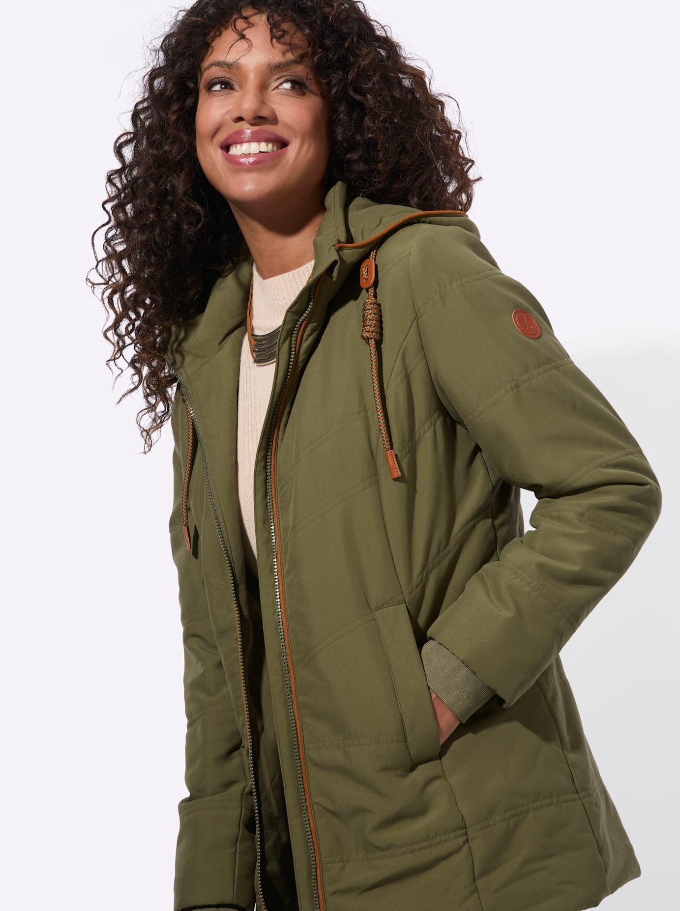 Casual Looks Steppjacke mit Kapuze