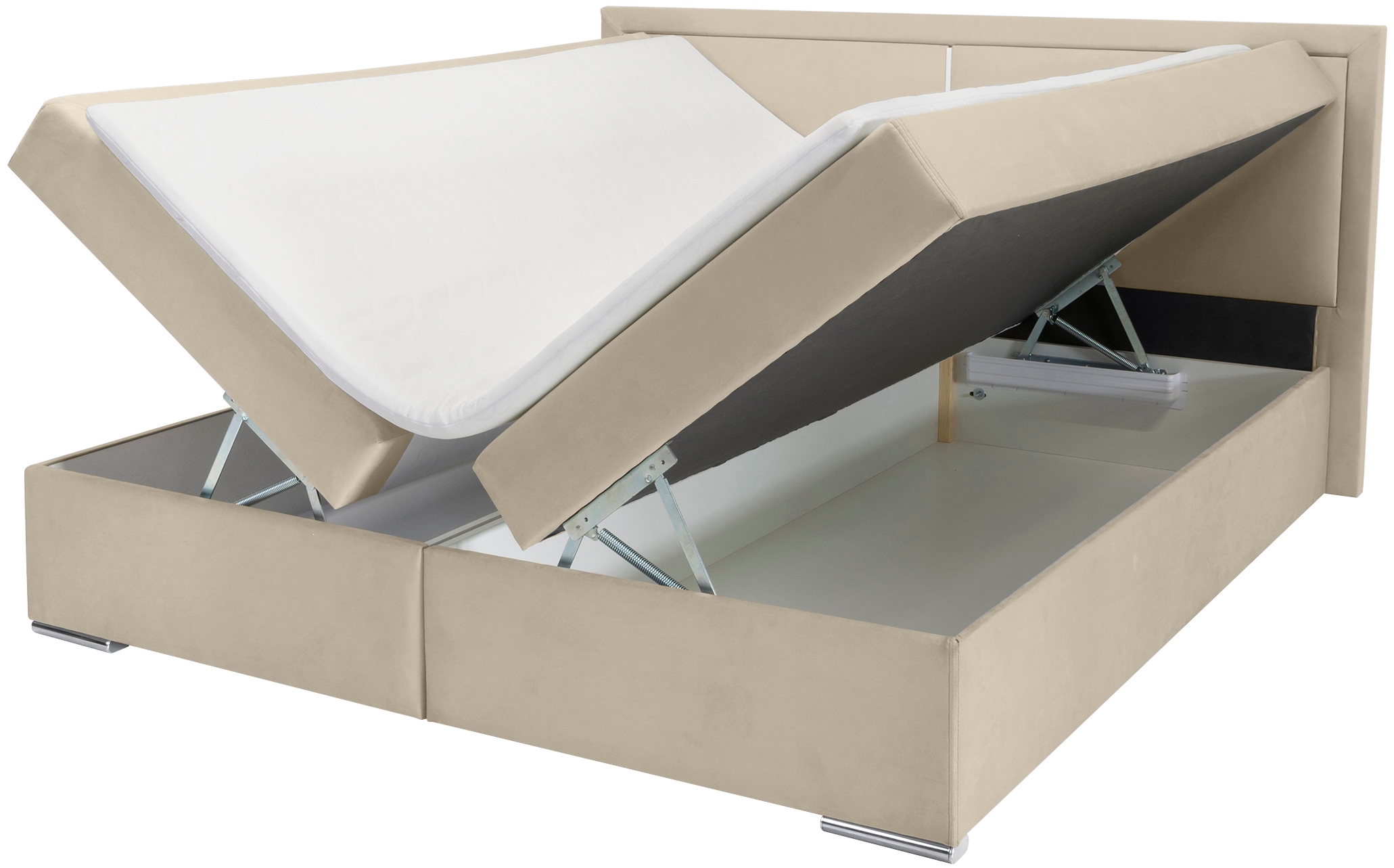 COLLECTION AB Boxbett »Athena«, Inkl. LED-Beleuchtung, Topper und Stauraum
