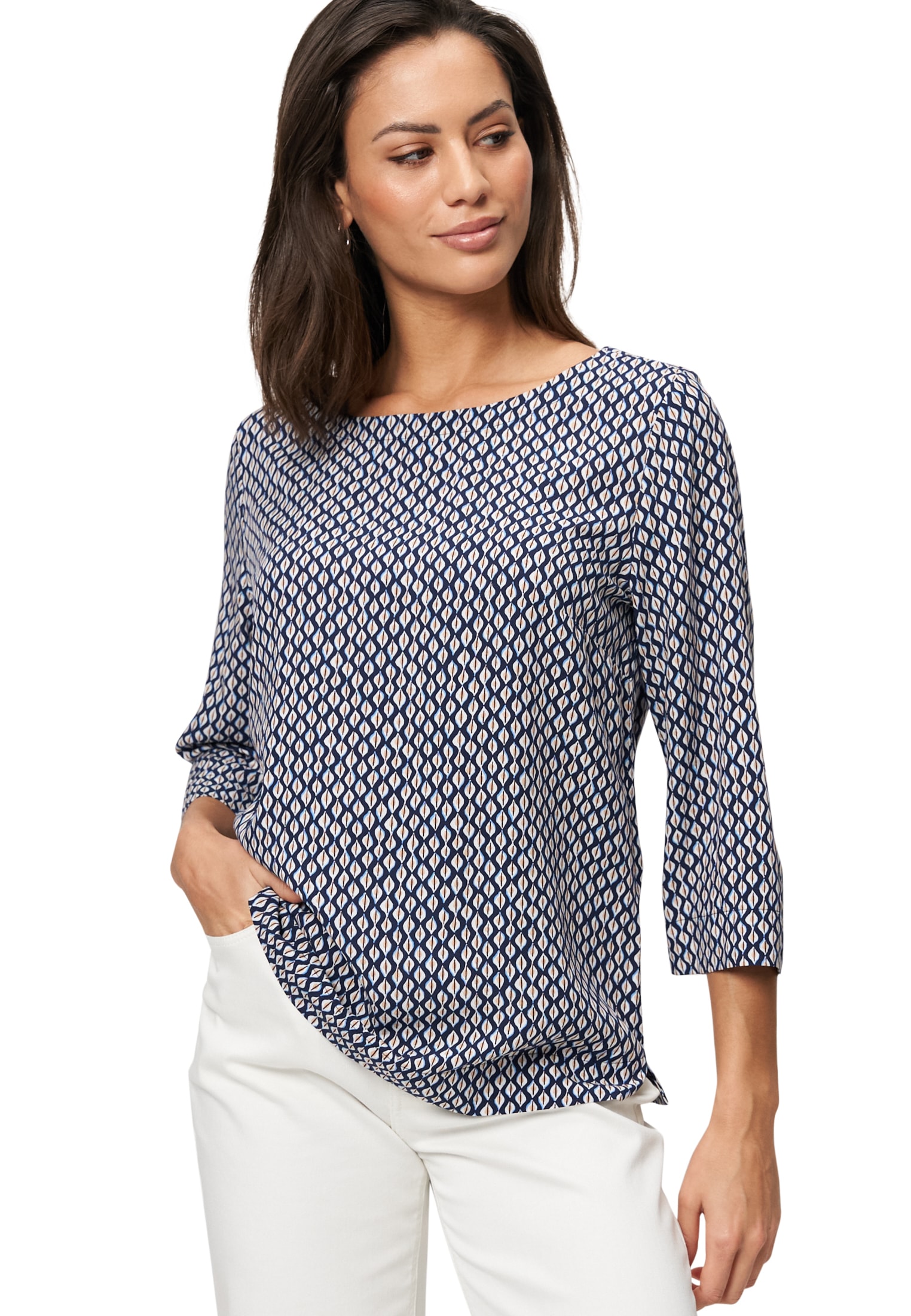 Zero Schlupfbluse "zero Damen Schlupfbluse mit grafischem Print" günstig online kaufen