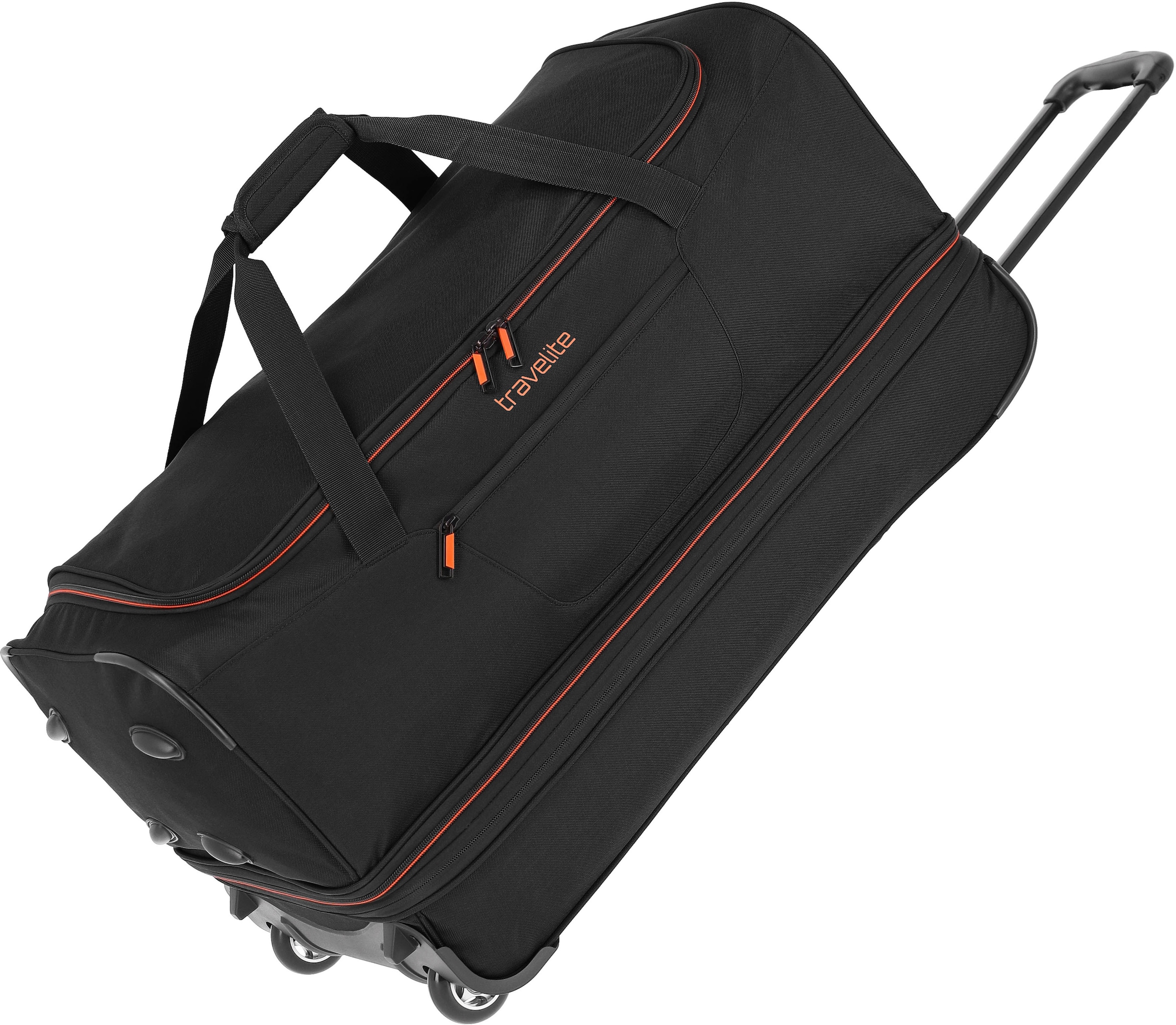 travelite Reisetasche "Basics, 70 cm", Duffle Bag Sporttasche mit Trolleyfunktion und Volumenerweiterung