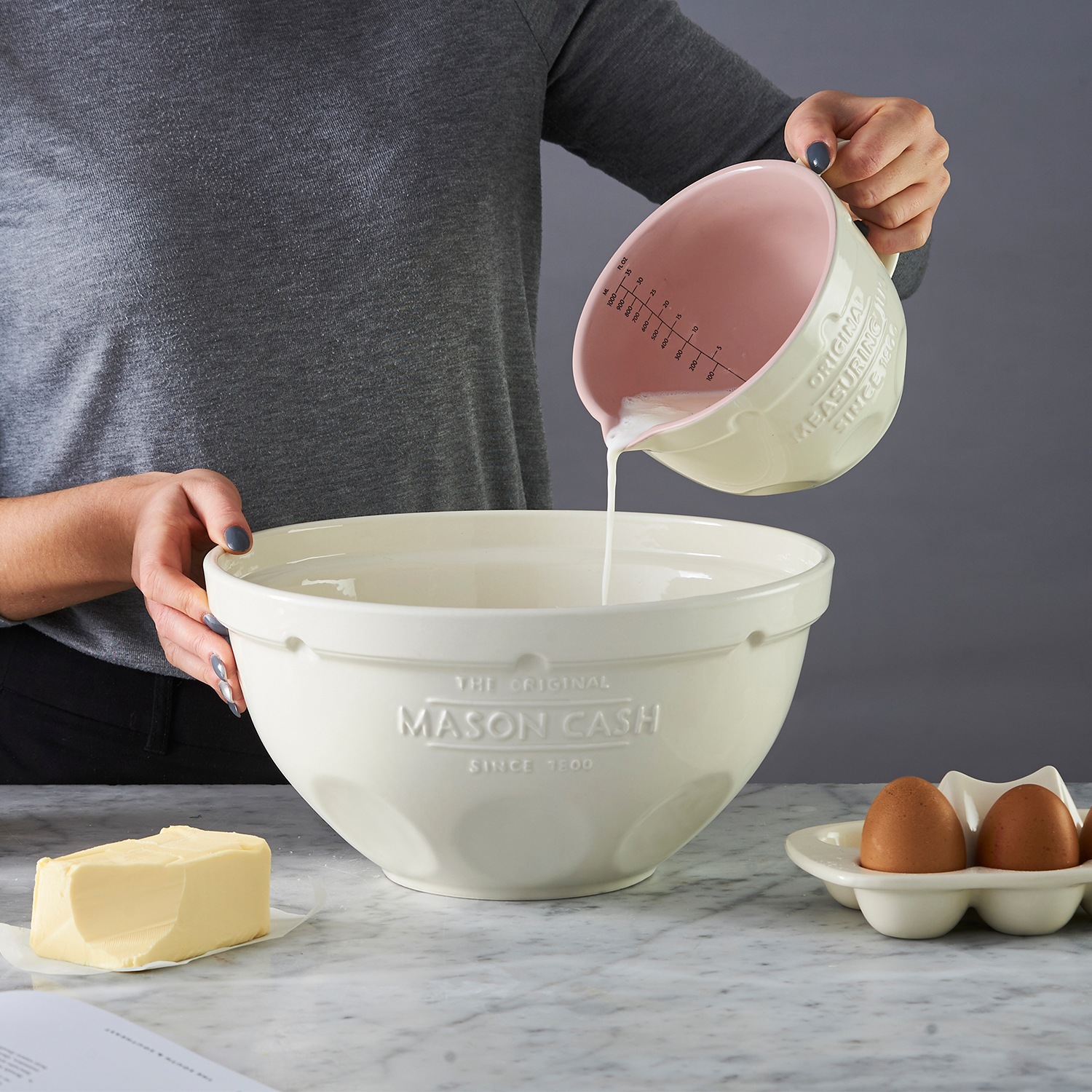 Mason Cash Messbecher Steingut 3-in1, zum Abmessen, Mischen und Ausgießen, günstig online kaufen