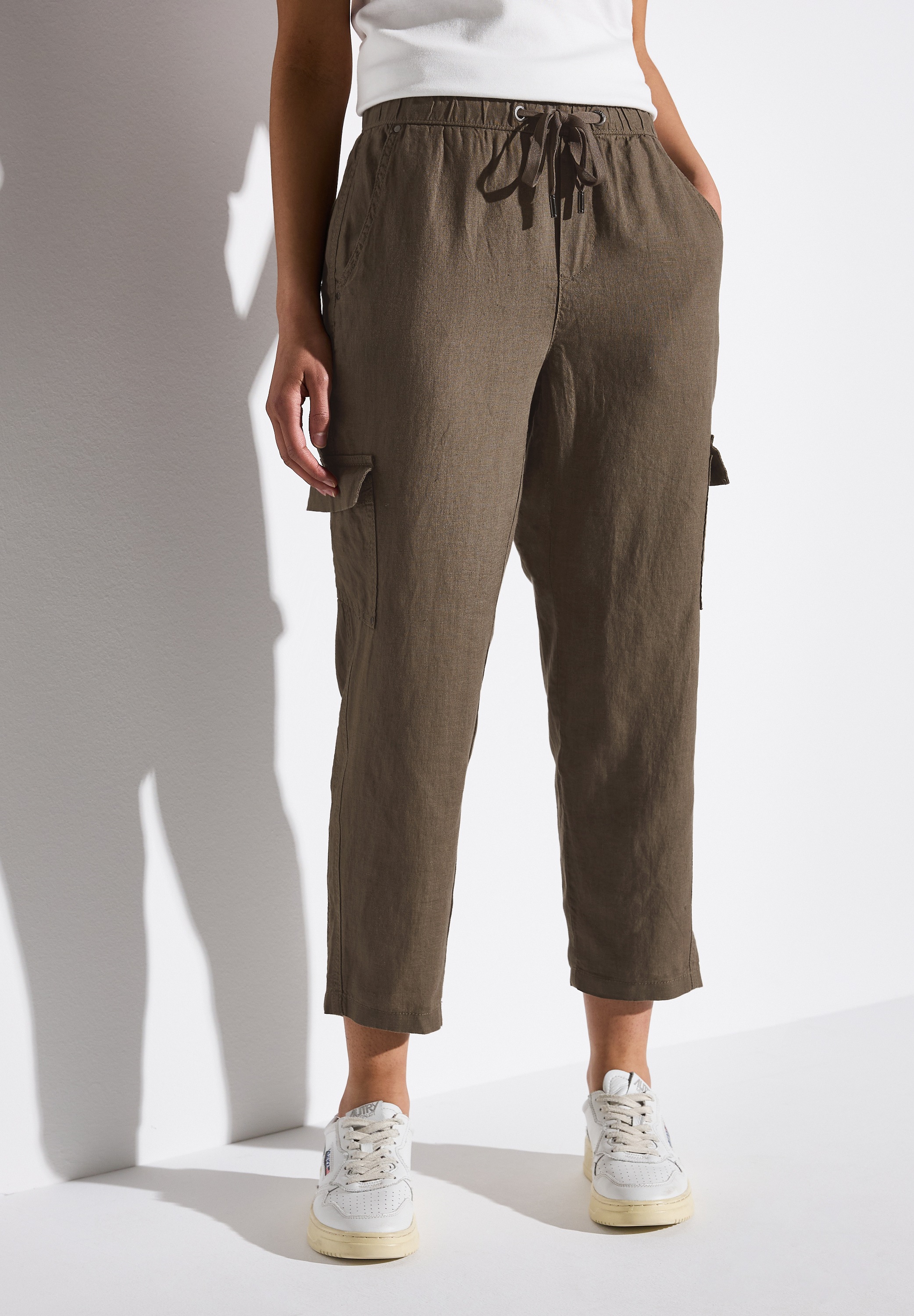 STREET ONE Leinenhose "Style BONNY", Sommerhose im Cargo-Look günstig online kaufen