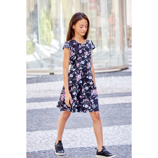 KIDSWORLD Jerseykleid, geblümt, Skaterform online kaufen | BAUR