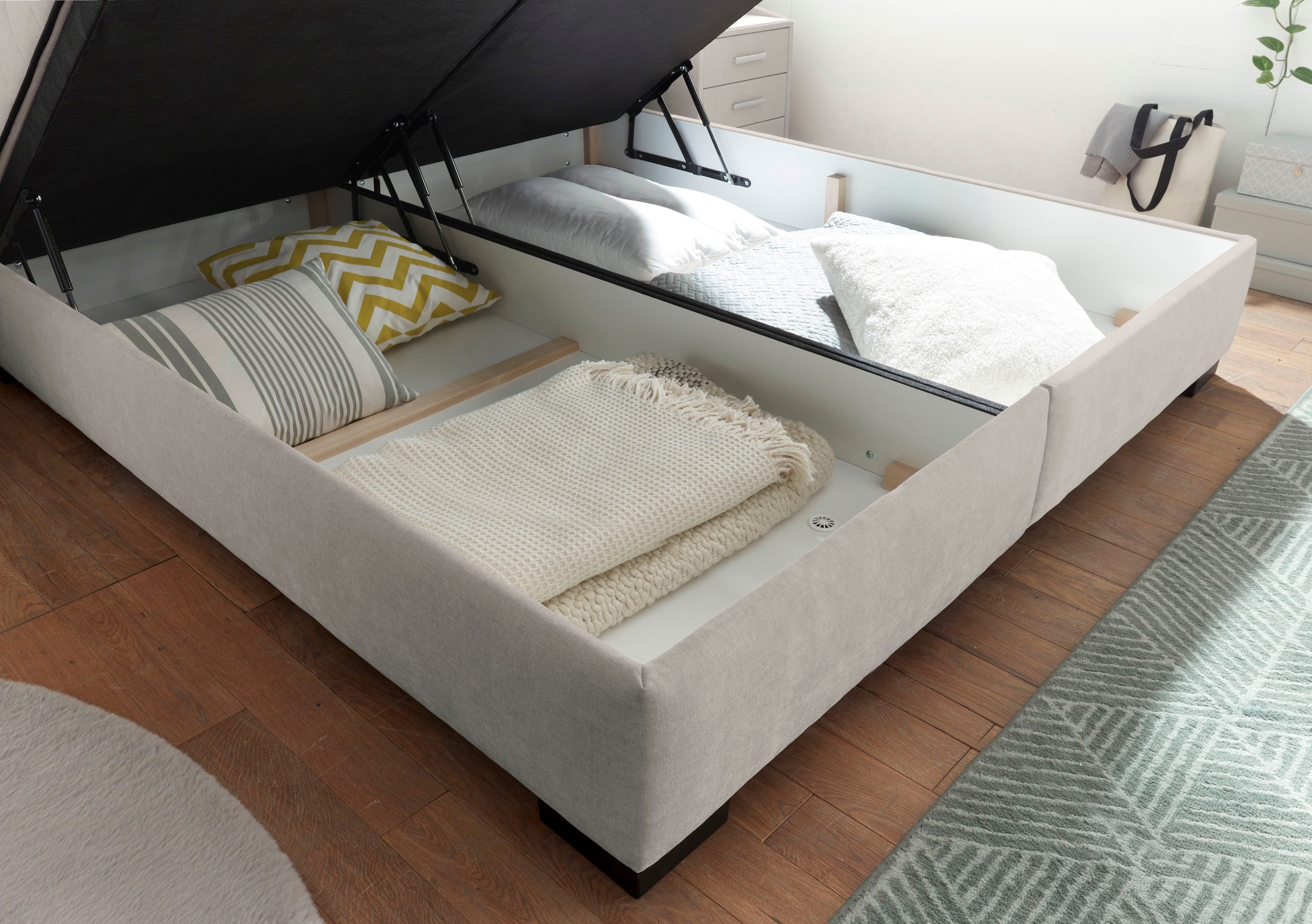 ED EXCITING DESIGN Boxbett »Nagol«, mit Bettkasten, mit Wendematratze, erhältlich in verschiedenen Breiten