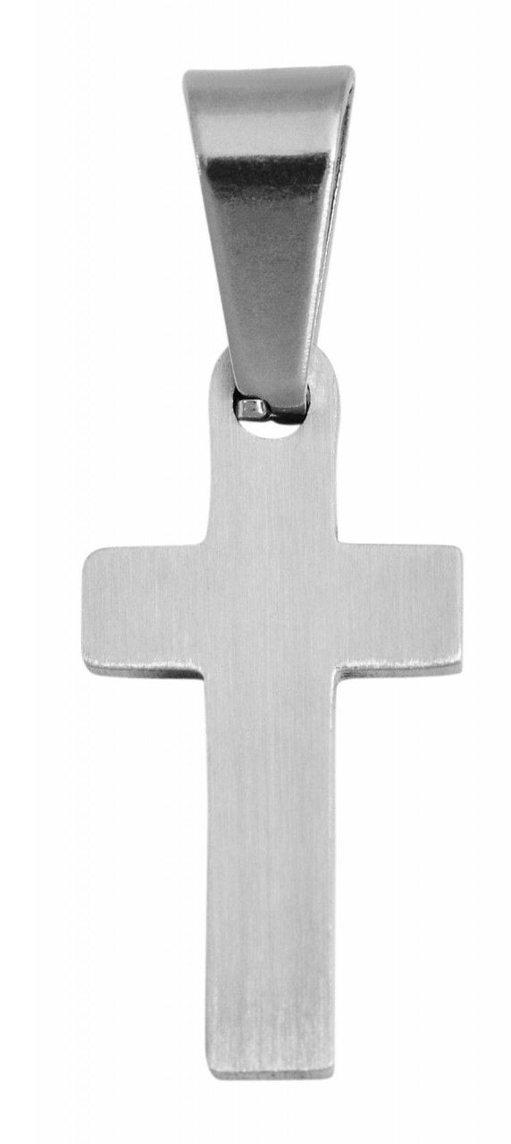 Kettenanhänger ADELIA´S "trendiger Kreuz Anhänger aus Edelstahl", silber, Schmuckanhänger, Damen, Edelstahl, Kettenanhänger