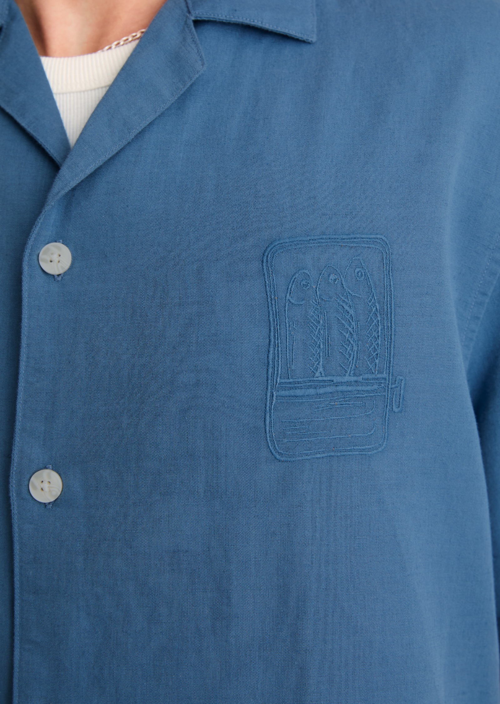 Marc O'Polo DENIM Kurzarmhemd »aus Leinen und Bio-Baumwolle«