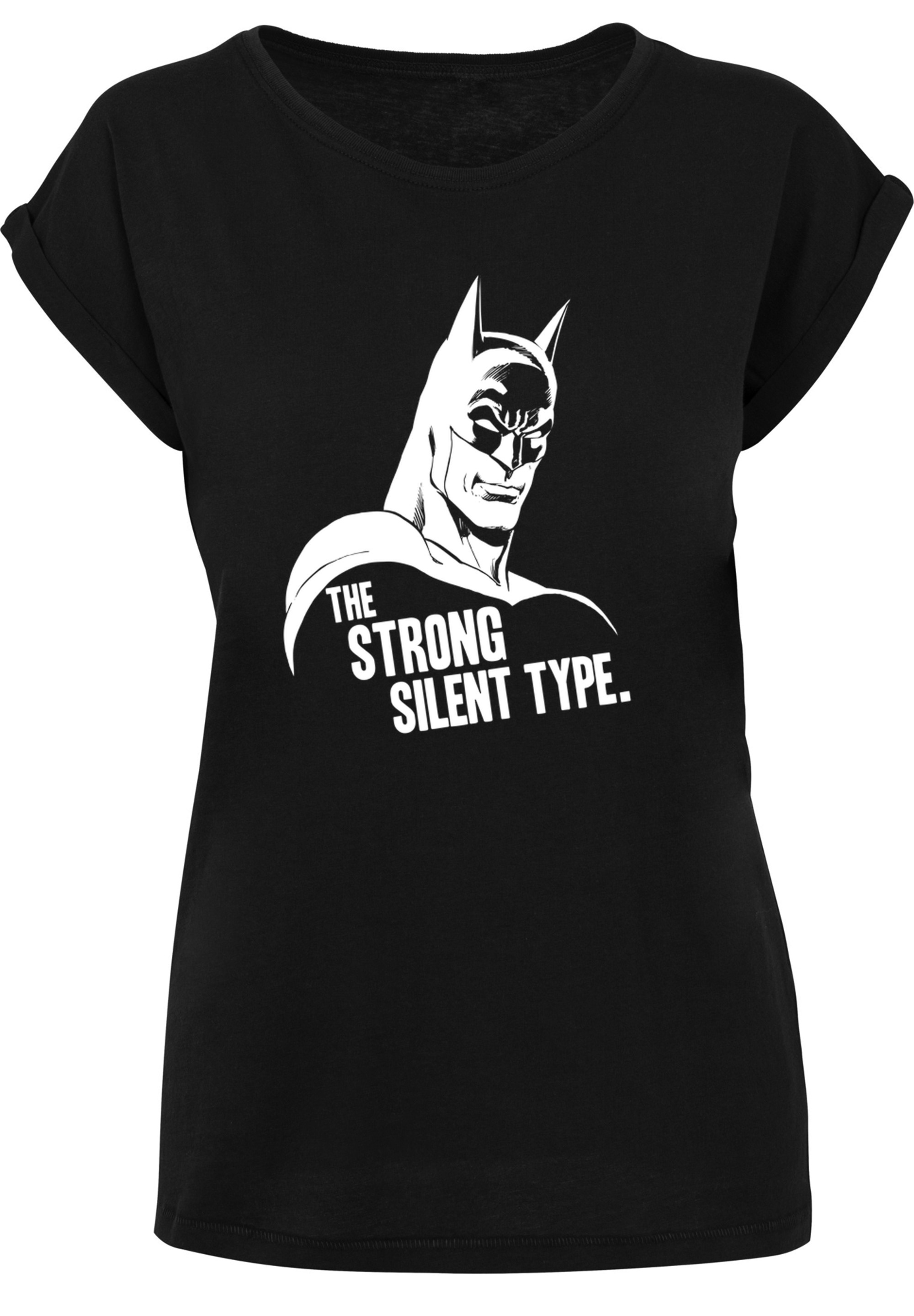 F4NT4STIC T-Shirt »'Batman The Strong Silent Type Superheld'«, Damen,Premium Merch,Regular-Fit,Kurze Ärmel,Bedruckt