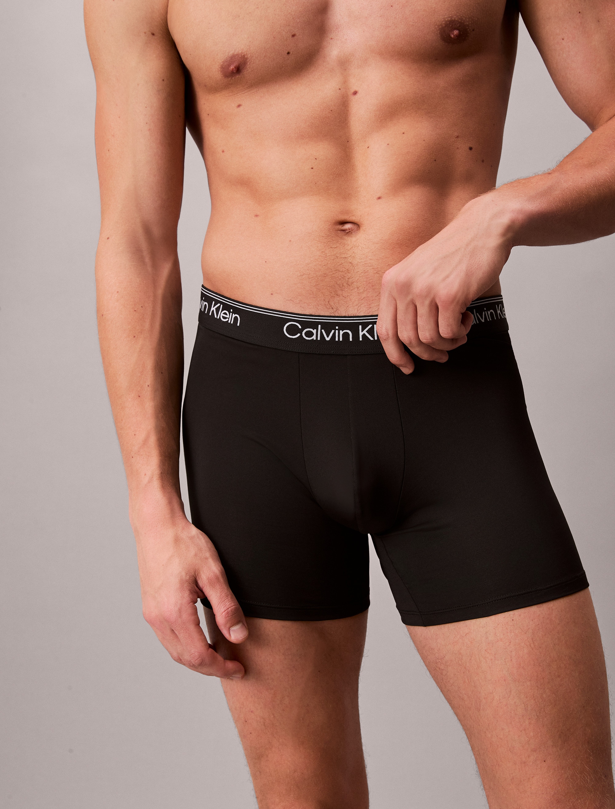 Calvin Klein Underwear Boxer »BOXER BRIEF 3PK«, (Packung, 3er-Pack), mit längerem Bein & Logo-Elastikbund