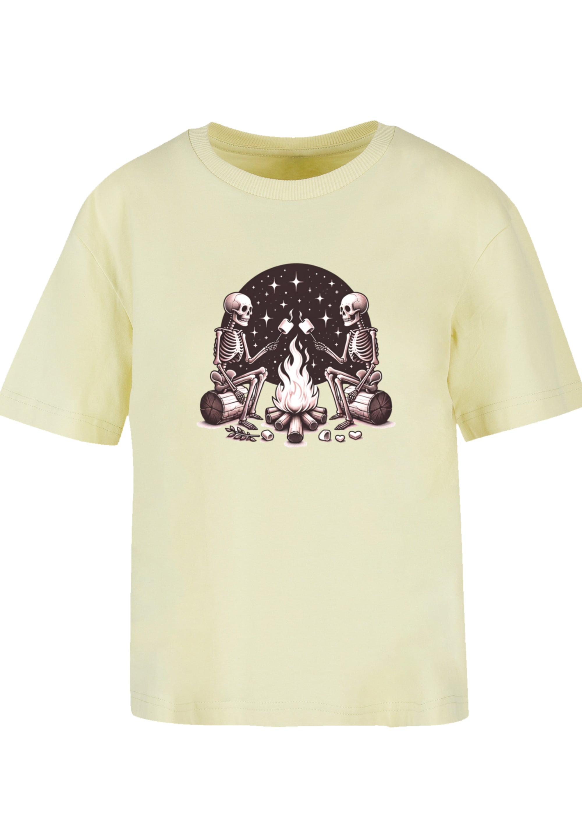 F4NT4STIC T-Shirt »Skelette Lagerfeuer Marshmallow«, Premium Qualität