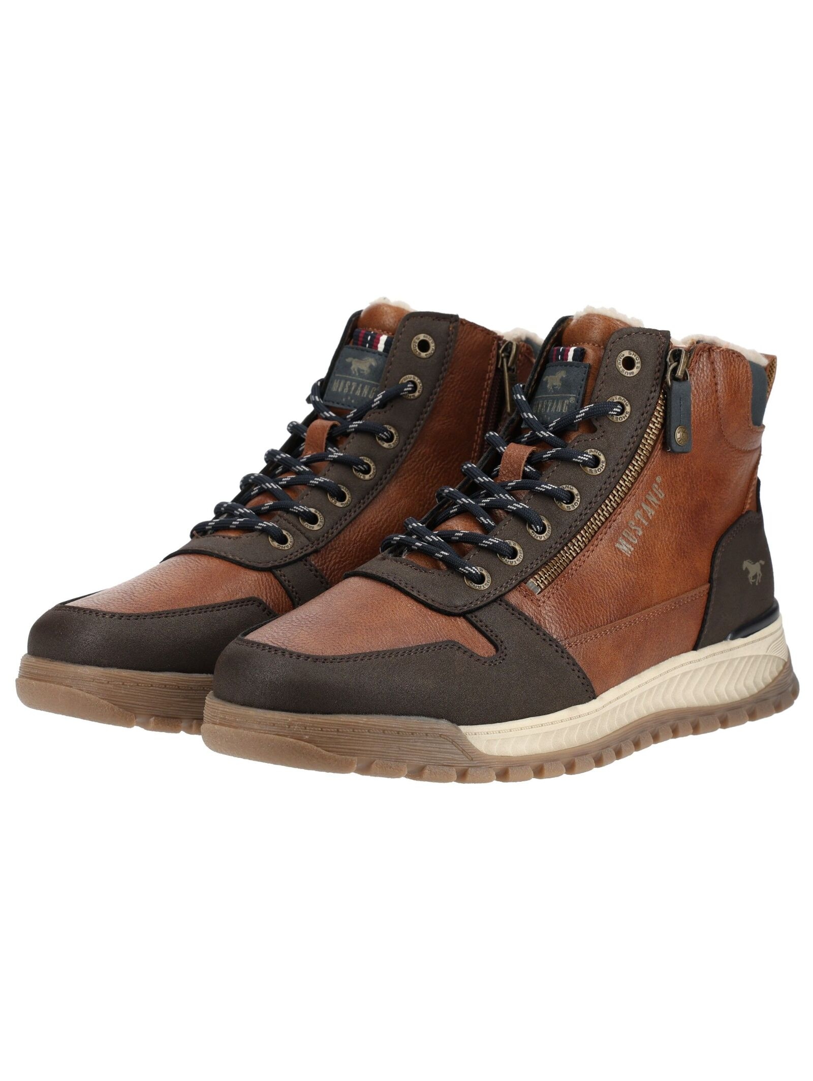 Mustang Shoes Schnürstiefelette »Mustang Shoes Stiefelette Lederimitat«