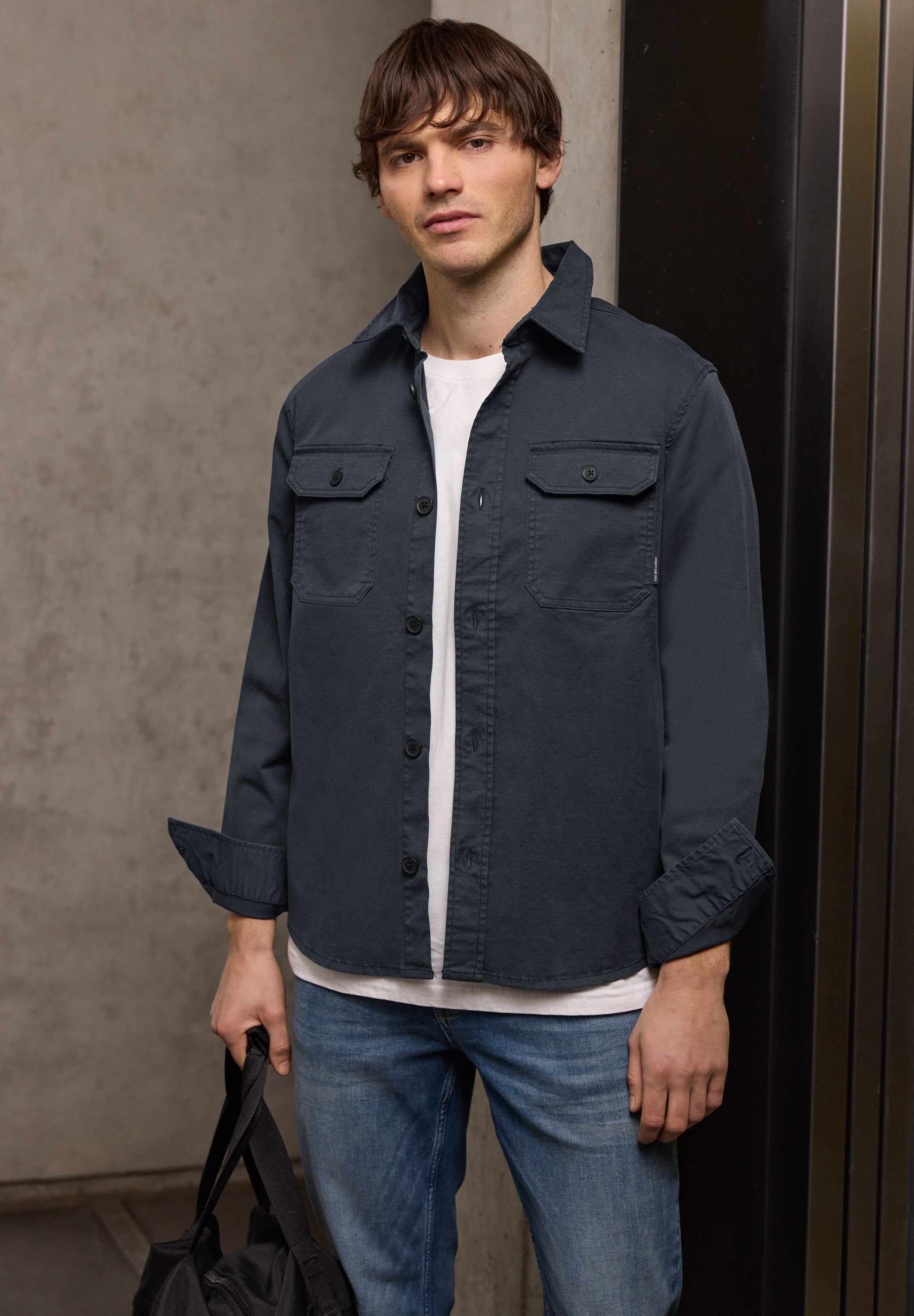 STREET ONE MEN Kurzjacke ohne Kapuze mit Brusttaschen