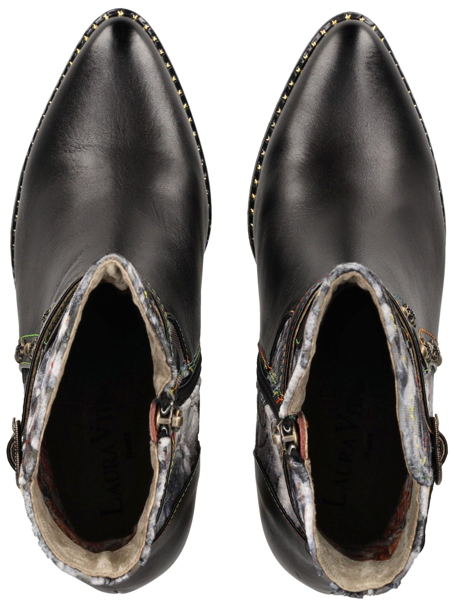 LAURA VITA High-Heel-Stiefelette »LAURA VITA Stiefelette Leder/Textil«