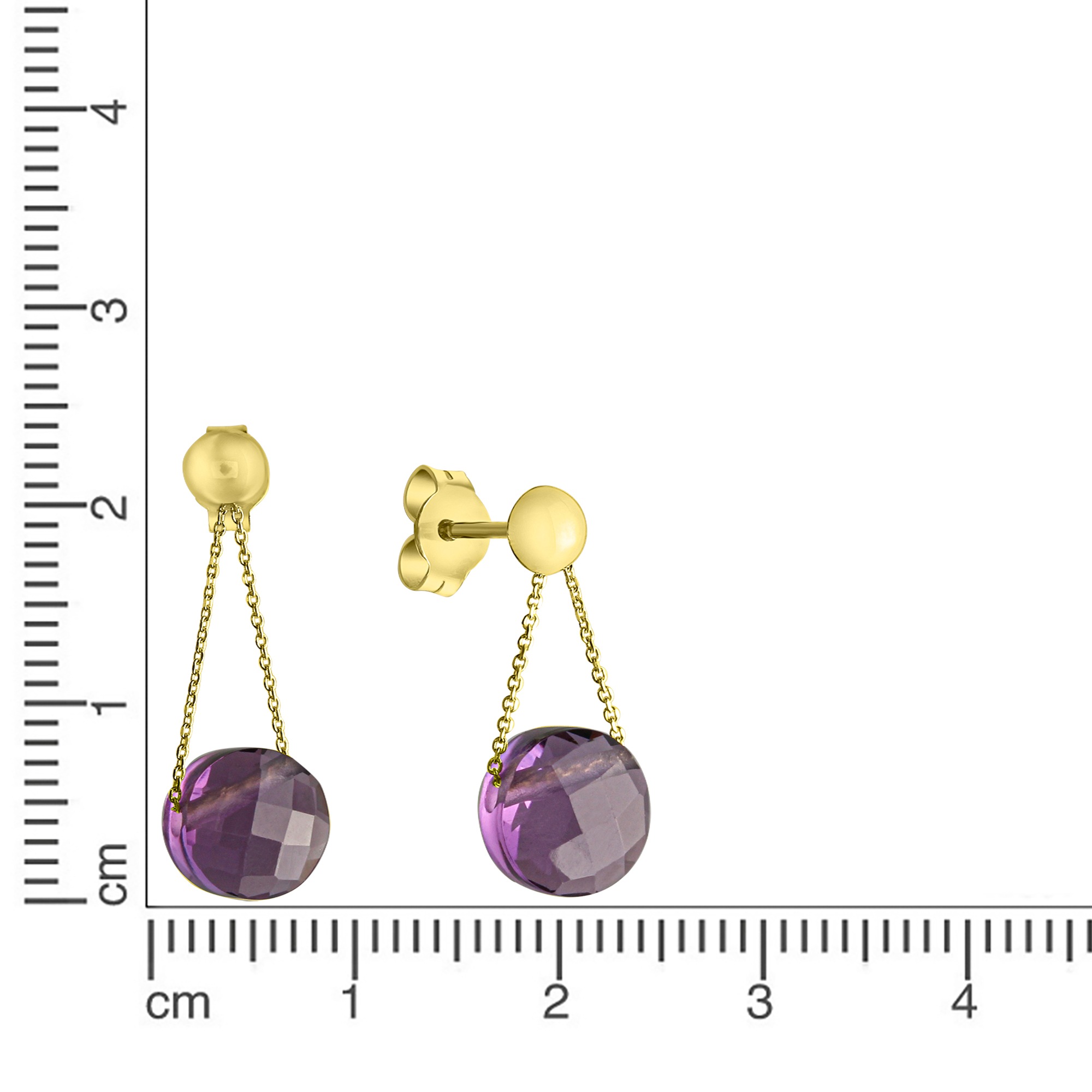 CELESTA Paar Ohrhänger »375/- Gelbgold Amethyst«