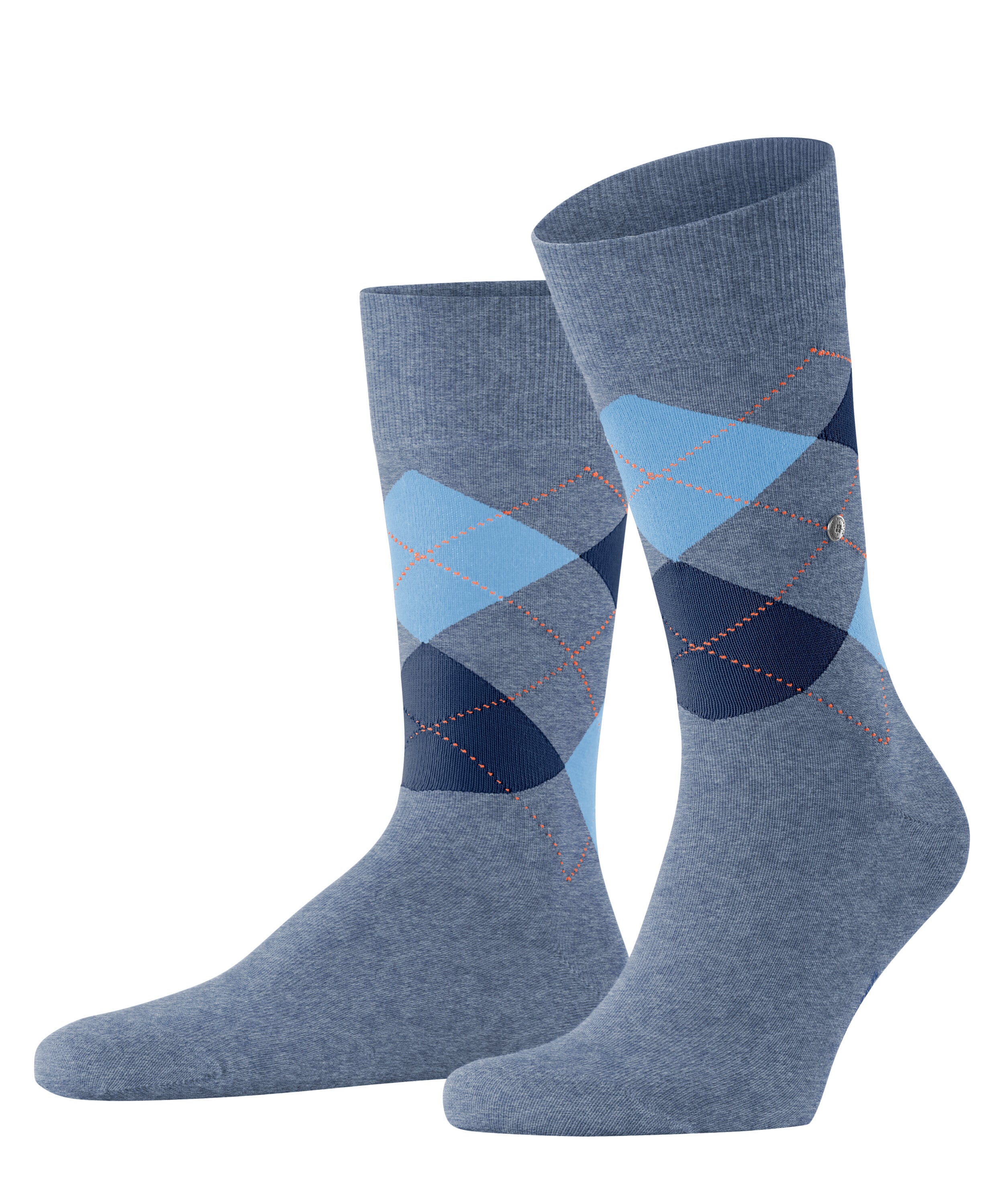 Burlington Socken "King" Einheitsgröße 40-46, Argyle-Muster, Burlington-Clip