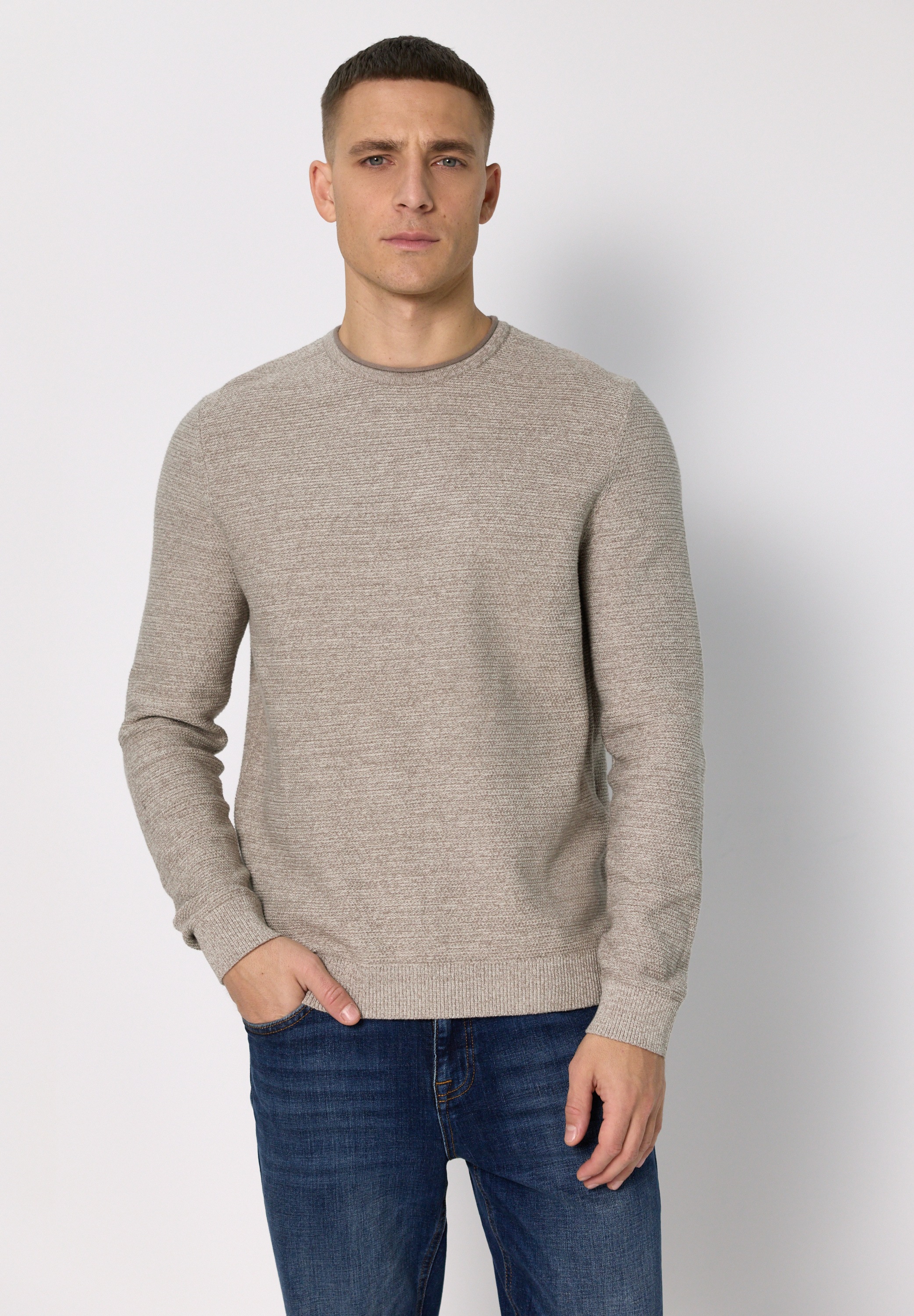 STREET ONE MEN Strickpullover Feinstrick
