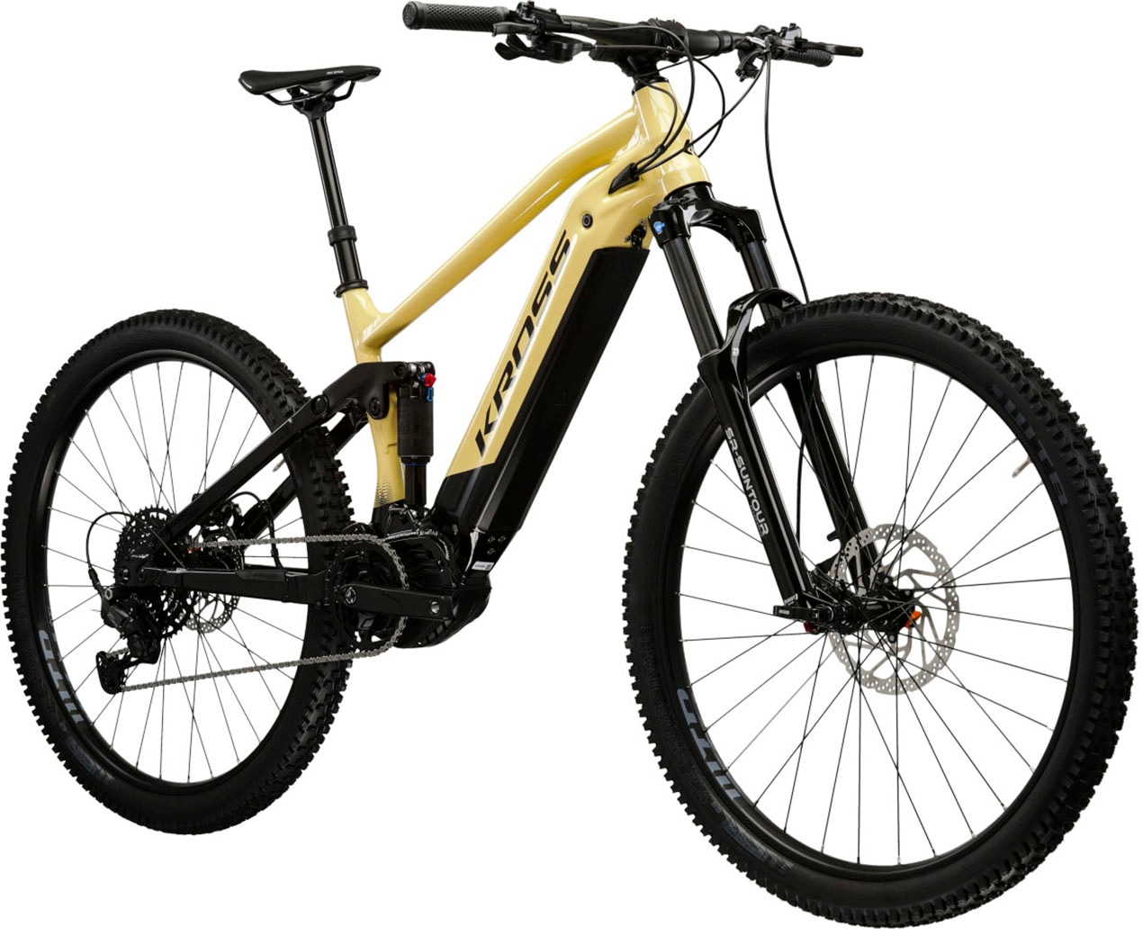 Kross E-Bike »KROSS E-MTB Grist Boost 1.0 29" beige«, 10 Gang, Shimano, CUES U6000, Mittelmotor 250 W