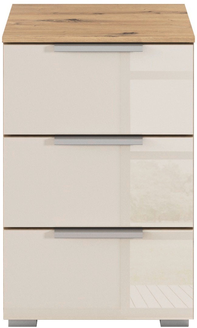 rauch Nachtkommode »Nachttisch Nachtkonsole Nachtschrank KOLUNA mit Glasfront«, (Breite 40 cm), mit 3 geräumigen Schubladen für viel Stauraum MADE IN GERMANY