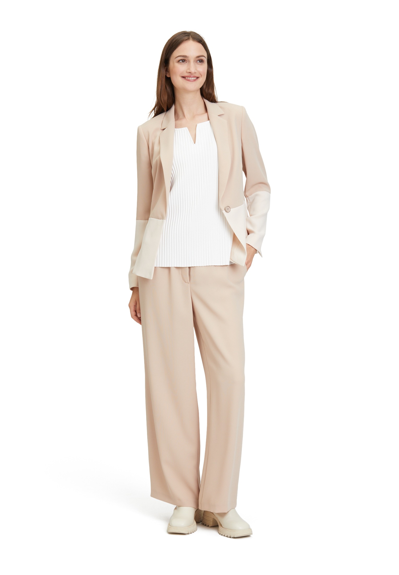 Betty&Co Kurzarmshirt »Betty & Co Damen Kurzarm-Shirt mit Plissee«, (1 tlg.), Plissee