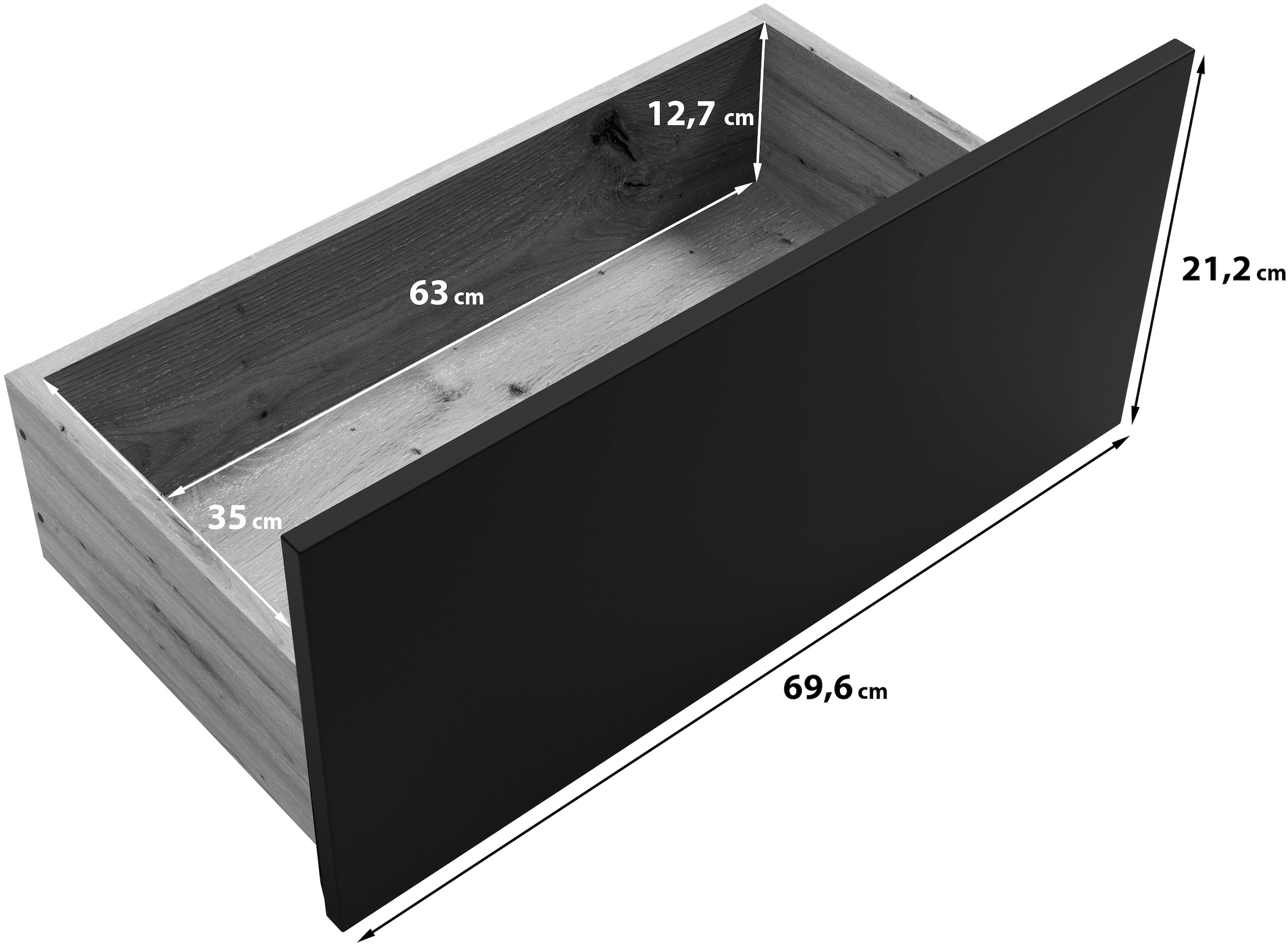 INOSIGN Sideboard »Helsinki, Kommode mit 2 Türen und 3 Schubladen, Breite 150 cm«, (1 St.), Push-to-Open-Schubladen, höhenverstellbare Einlegeböden