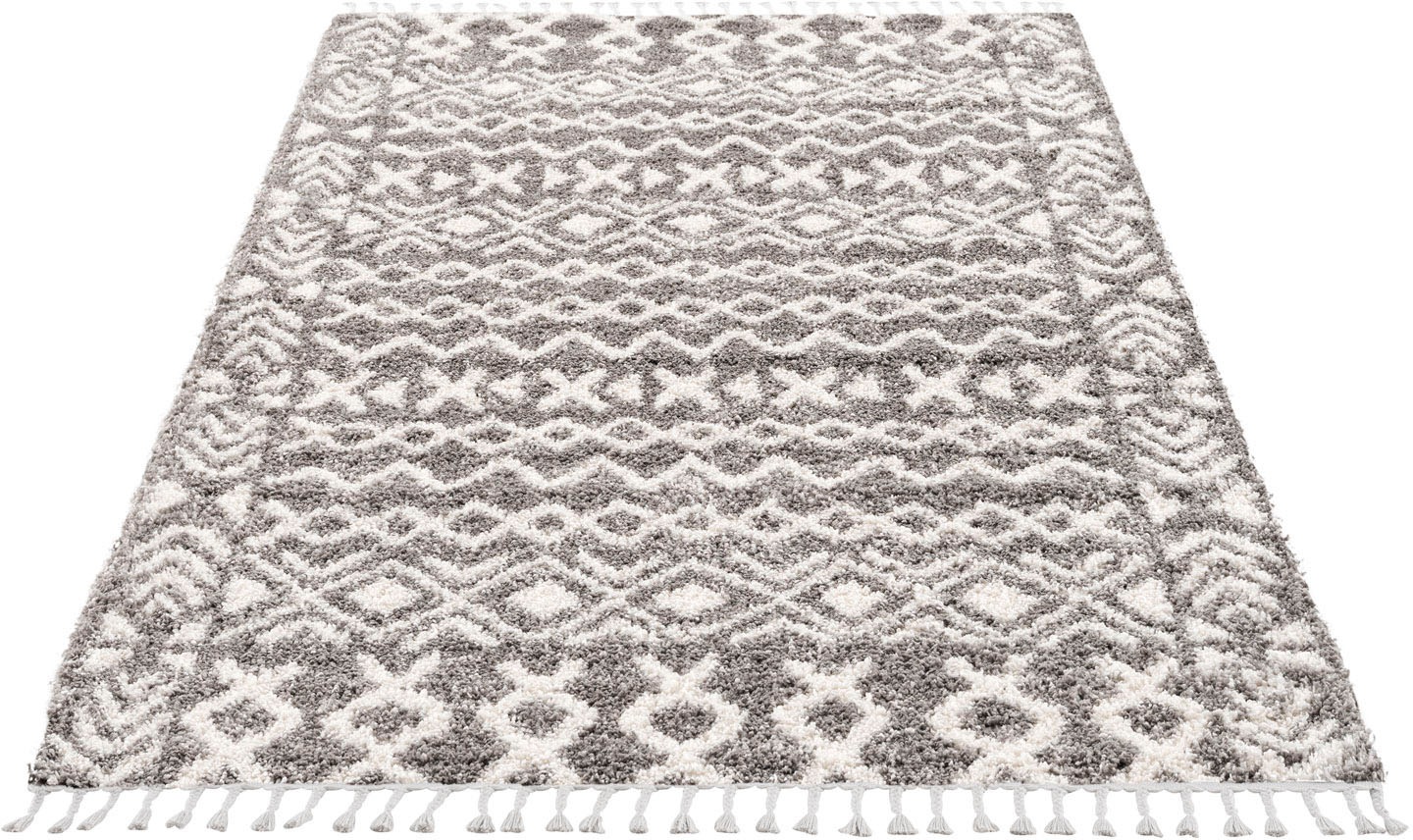 Carpet City "Pulpy 514" rechteckig 30 mm Höhe besonders weich, mit Fransen, günstig online kaufen