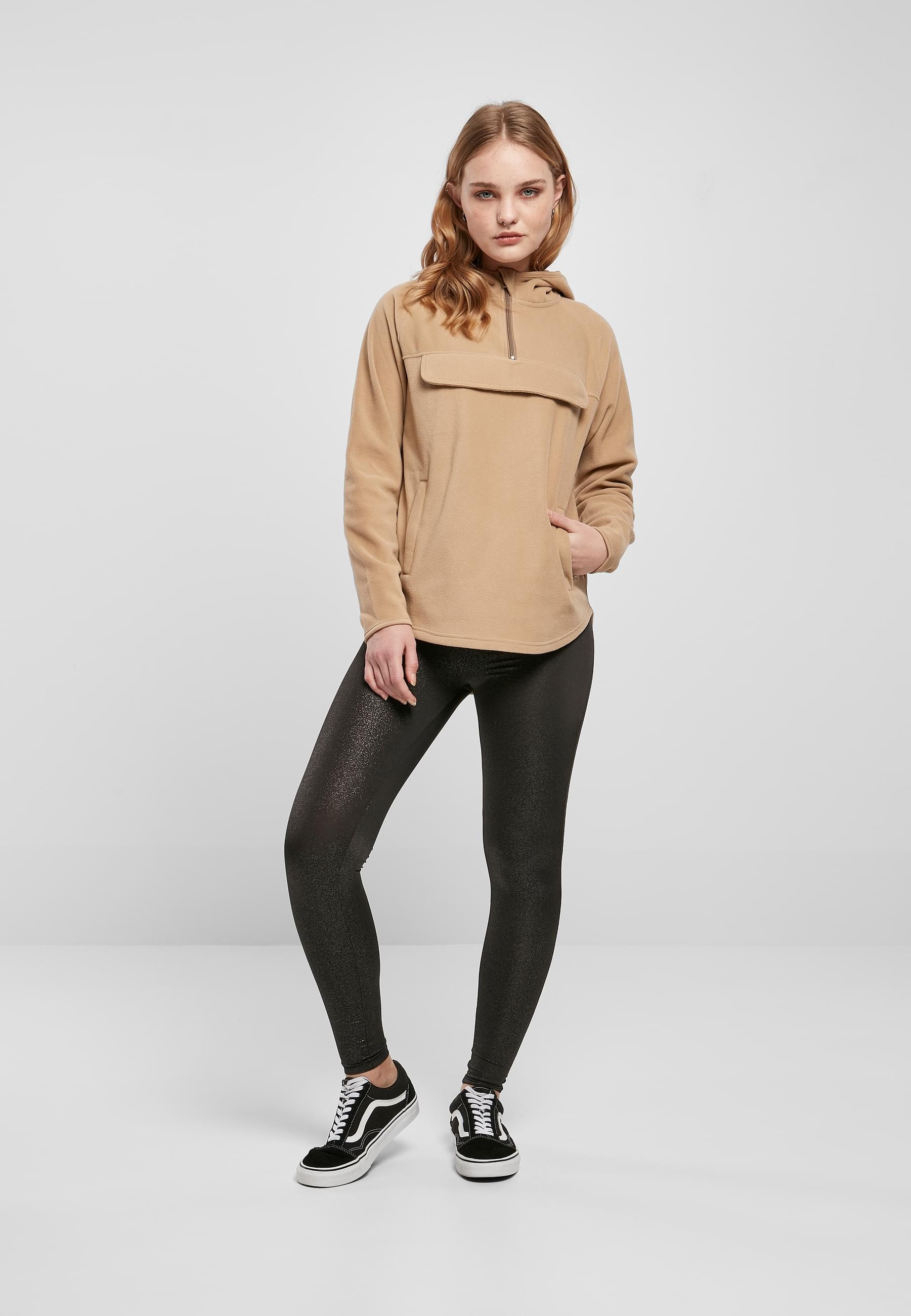 URBAN CLASSICS Kapuzenpullover »Urban Classics Damen Ladies Polar Fleece Pull Over Hoody«, (1 tlg.)