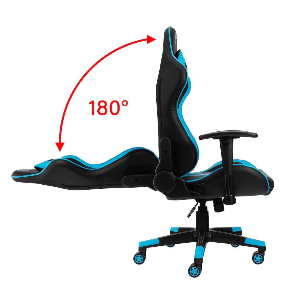 Hyrican Gaming-Stuhl »"Striker Copilot" schwarz/blau, Kunstleder, ergonomischer Gamingstuhl«