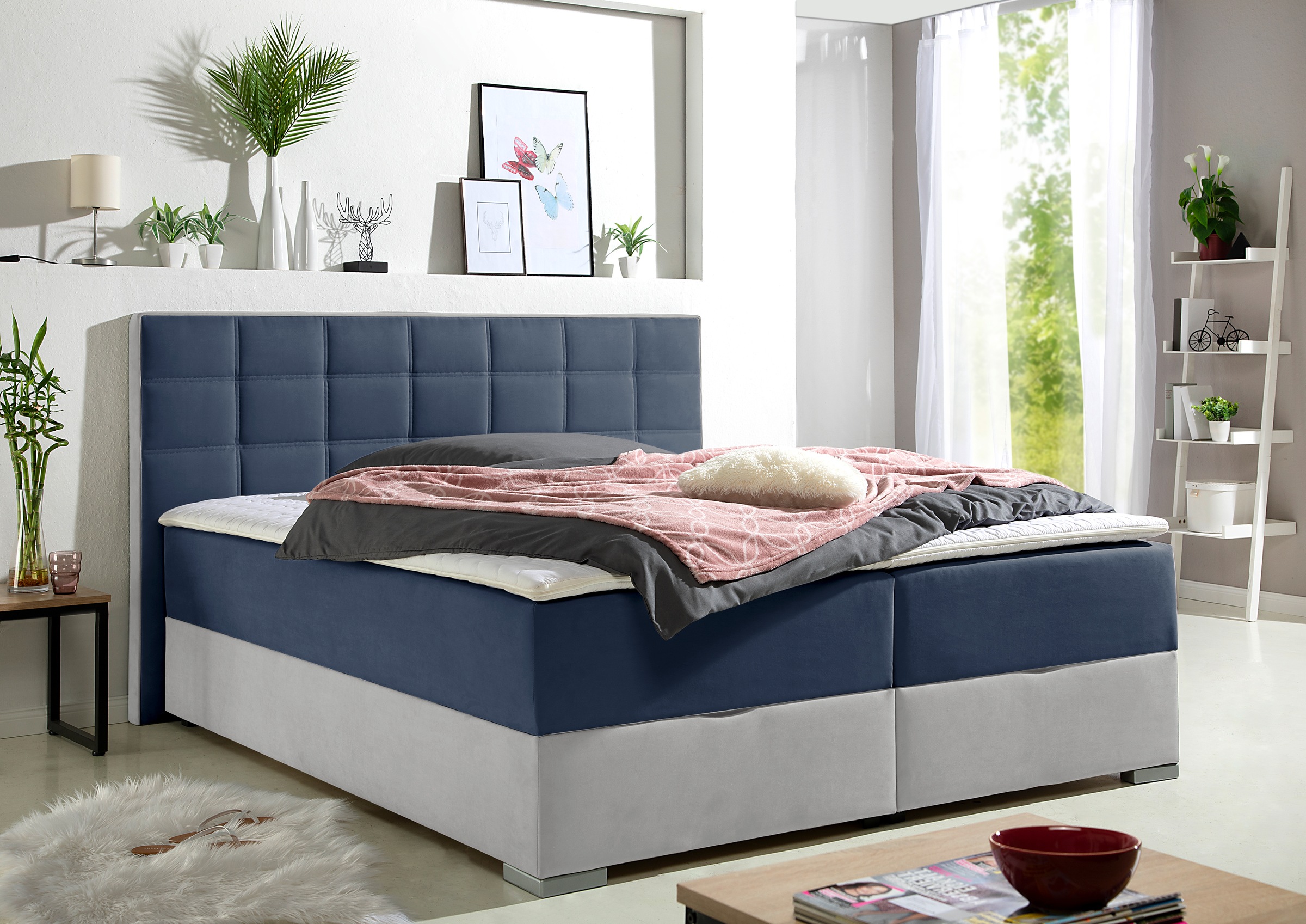 Maintal Boxspringbett mit Bettkasten und Topper günstig online kaufen