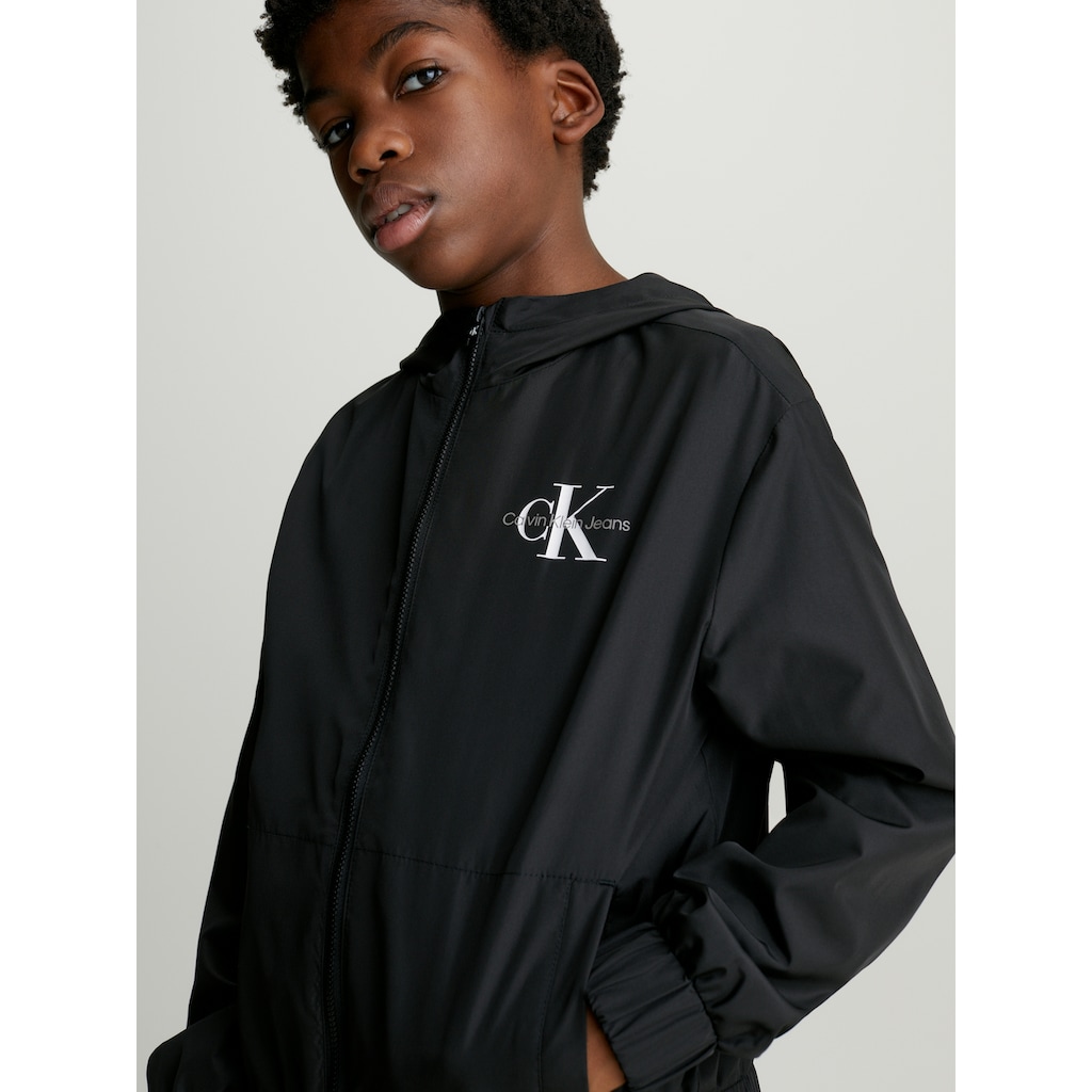 Calvin Klein Jeans Blouson »MONOLOGO ESSENTIAL JACKET«, mit Kapuze