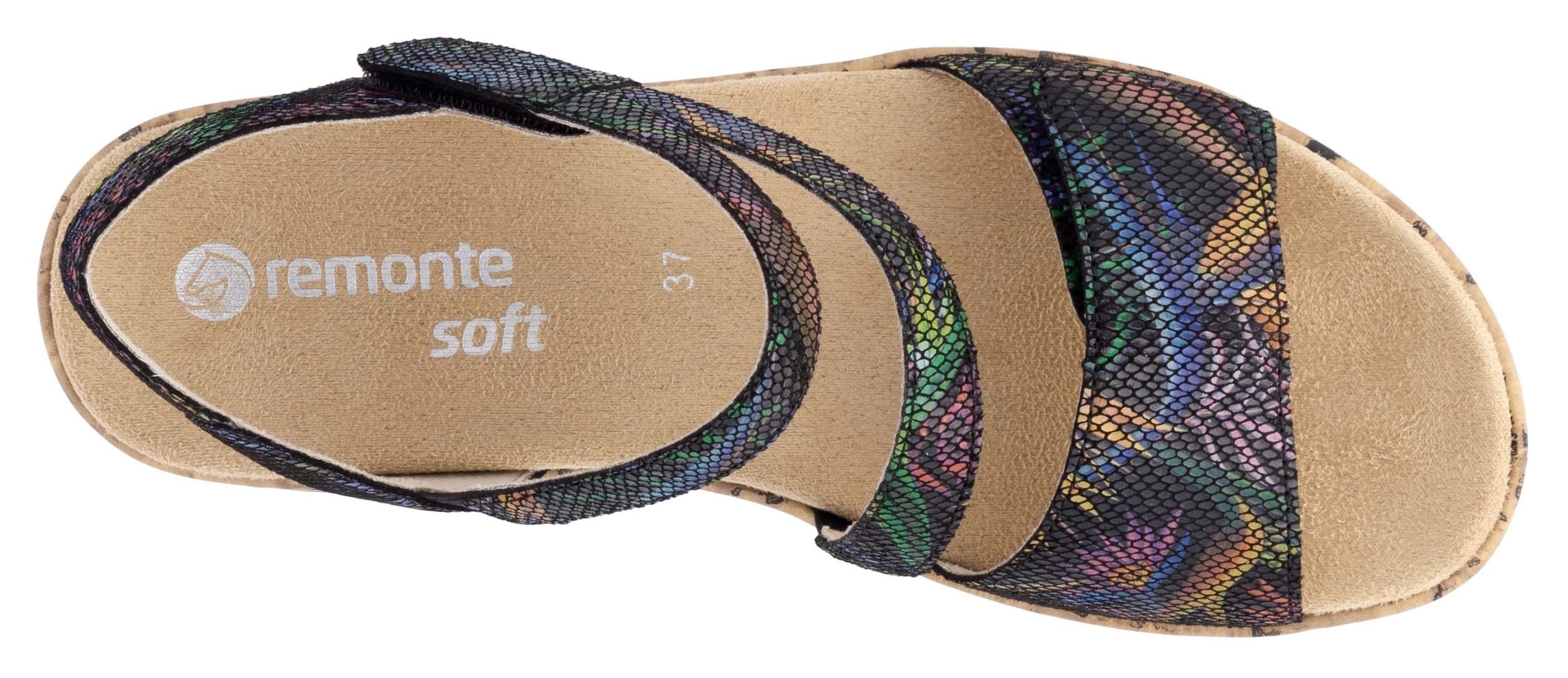 Remonte Keilsandalette, Sommerschuh, Klettschuh, Riemchensandale mit Softfußbett