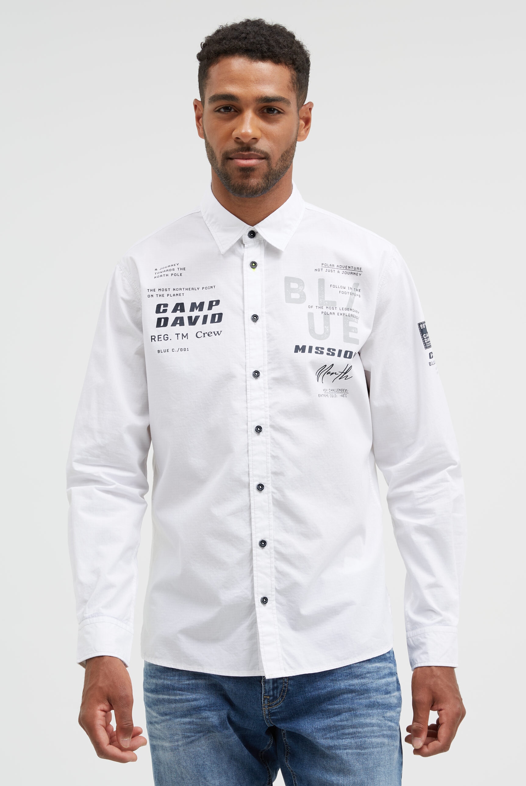 CAMP DAVID Langarmhemd, aus Baumwolle günstig online kaufen