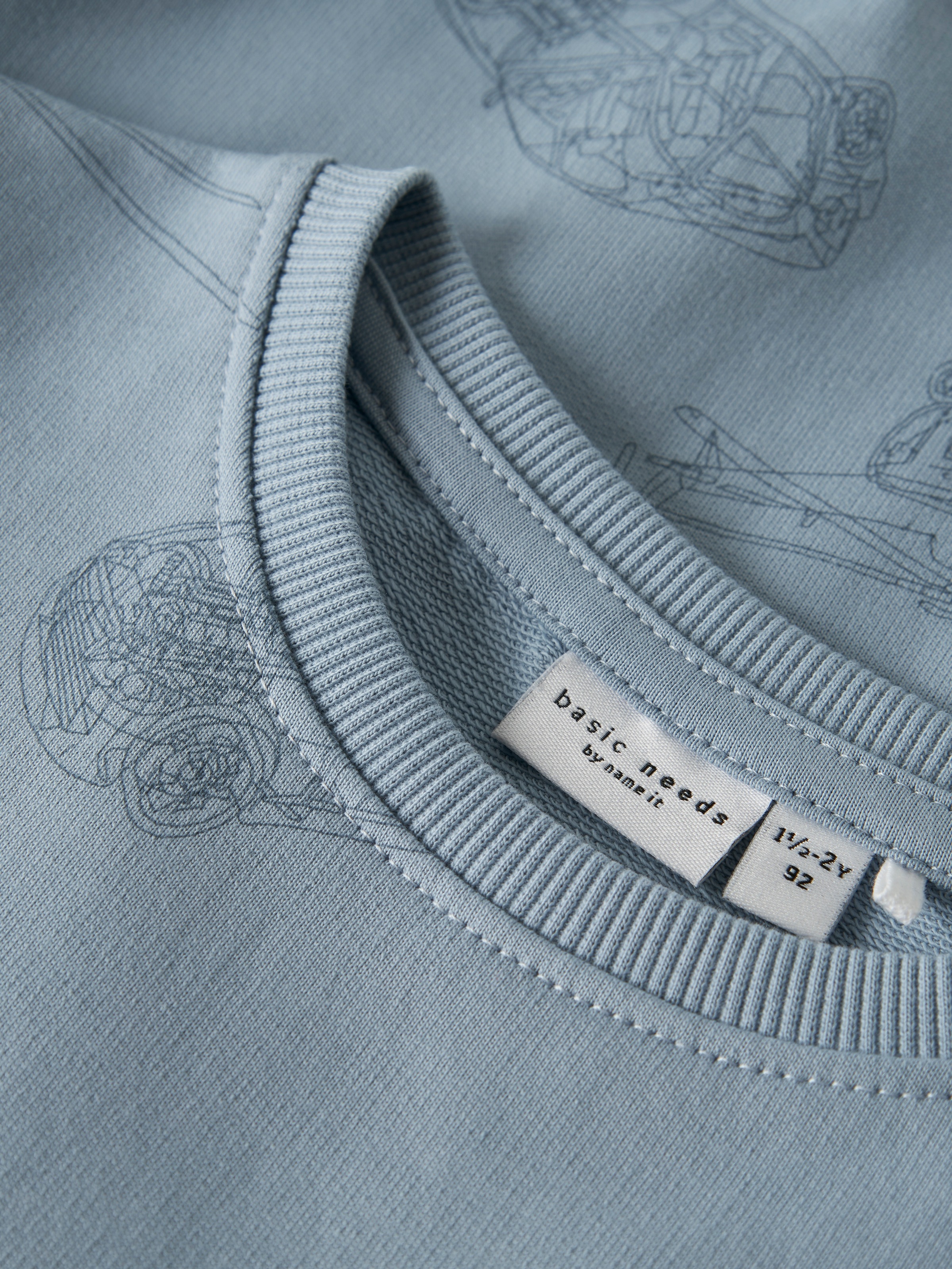 Name It Sweatshirt »NMMVARON für Jungen mit Alloverprint und Rippbündchen«, bedruckt, casual, regular fit, Baumwolle, Rundhals
