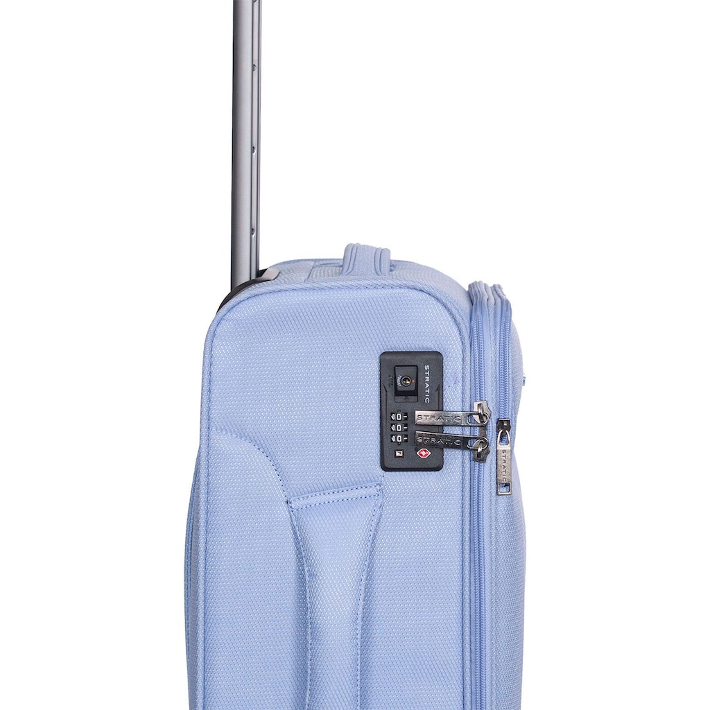 Stratic Weichgepäck-Trolley »Stratic Light + S, light blue«, 4 Rollen