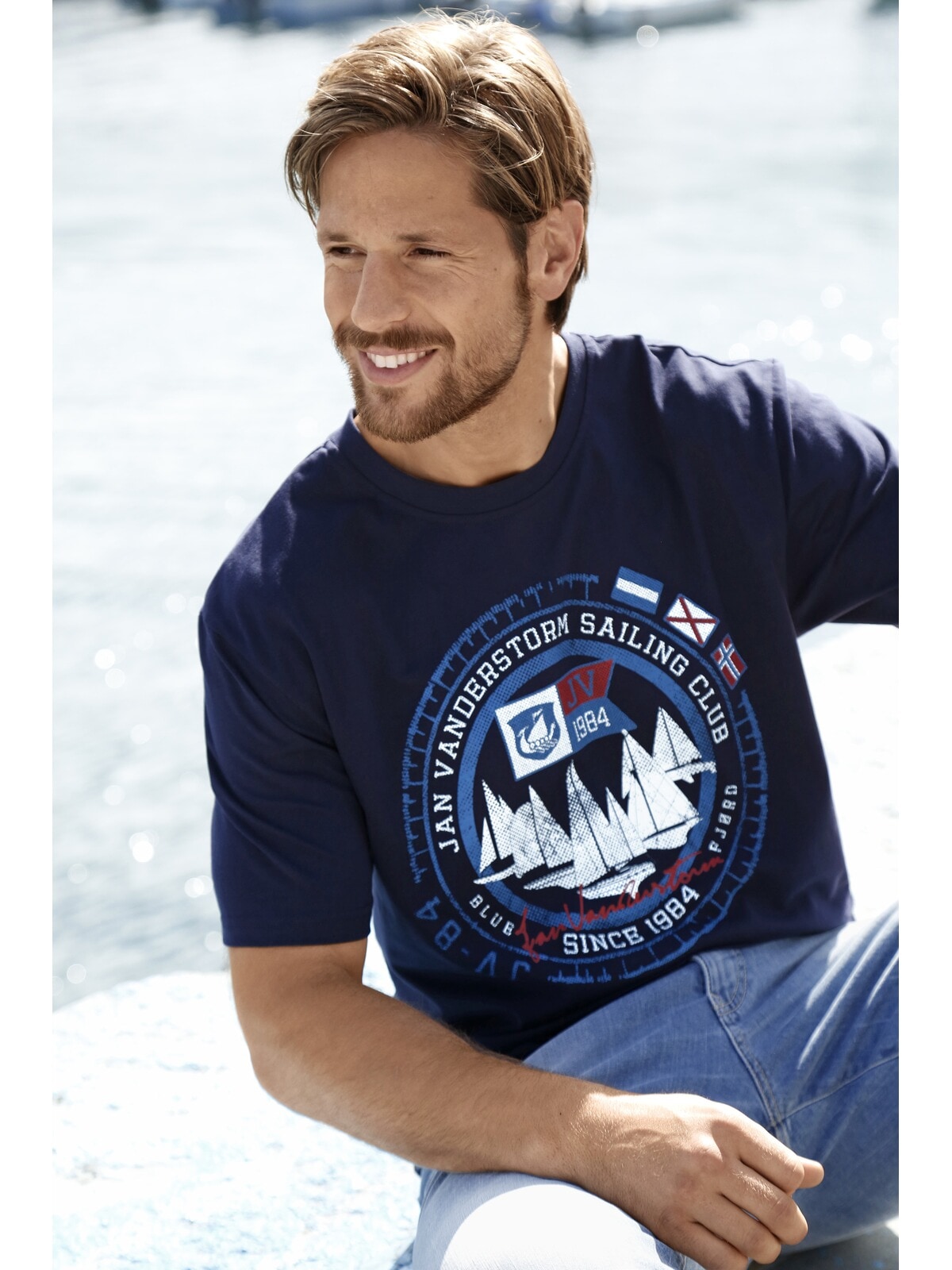 Jan Vanderstorm Rundhalsshirt »T-Shirt TERNO«, (1 tlg.)