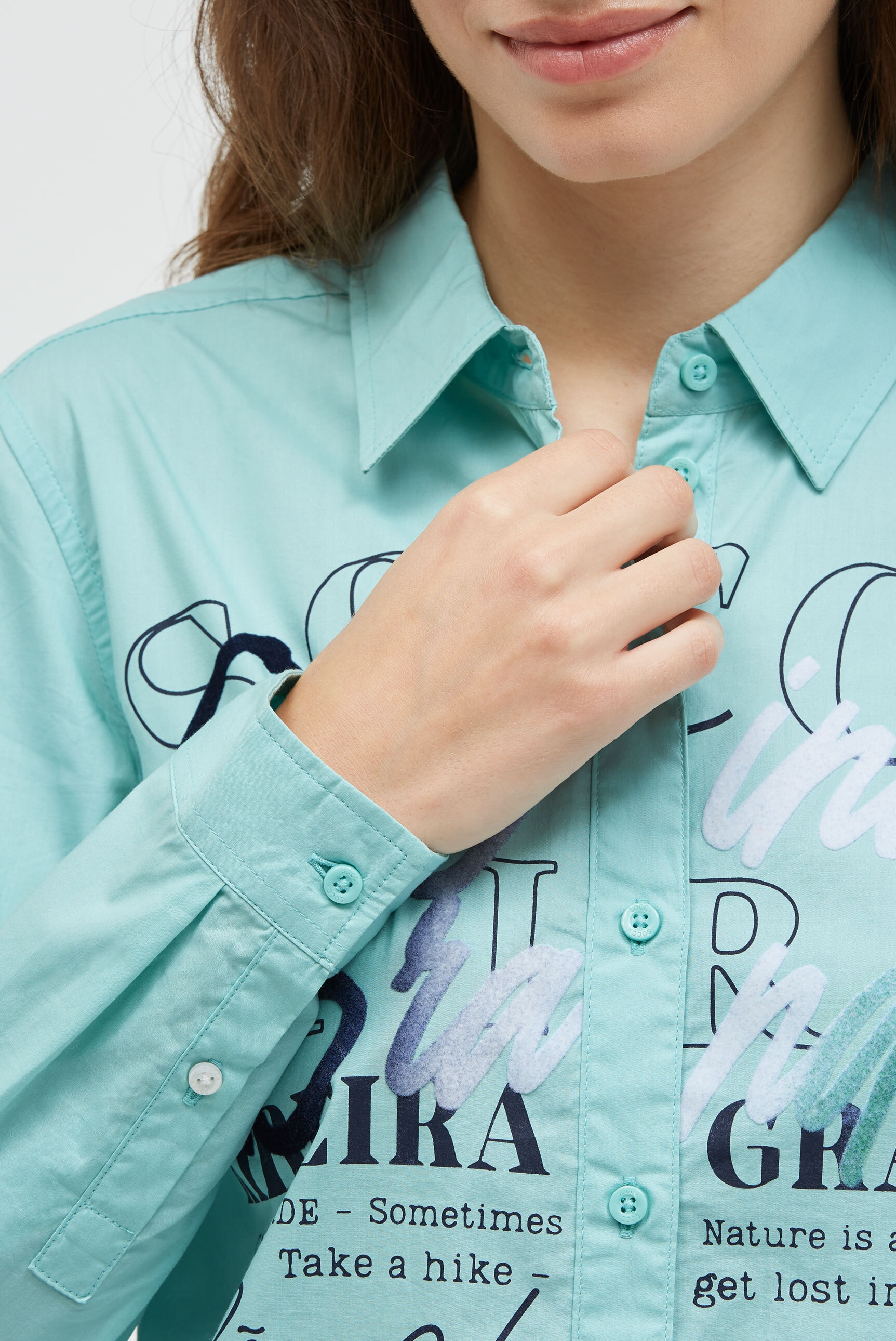 SOCCX Langarmbluse im Turn-Up-Look