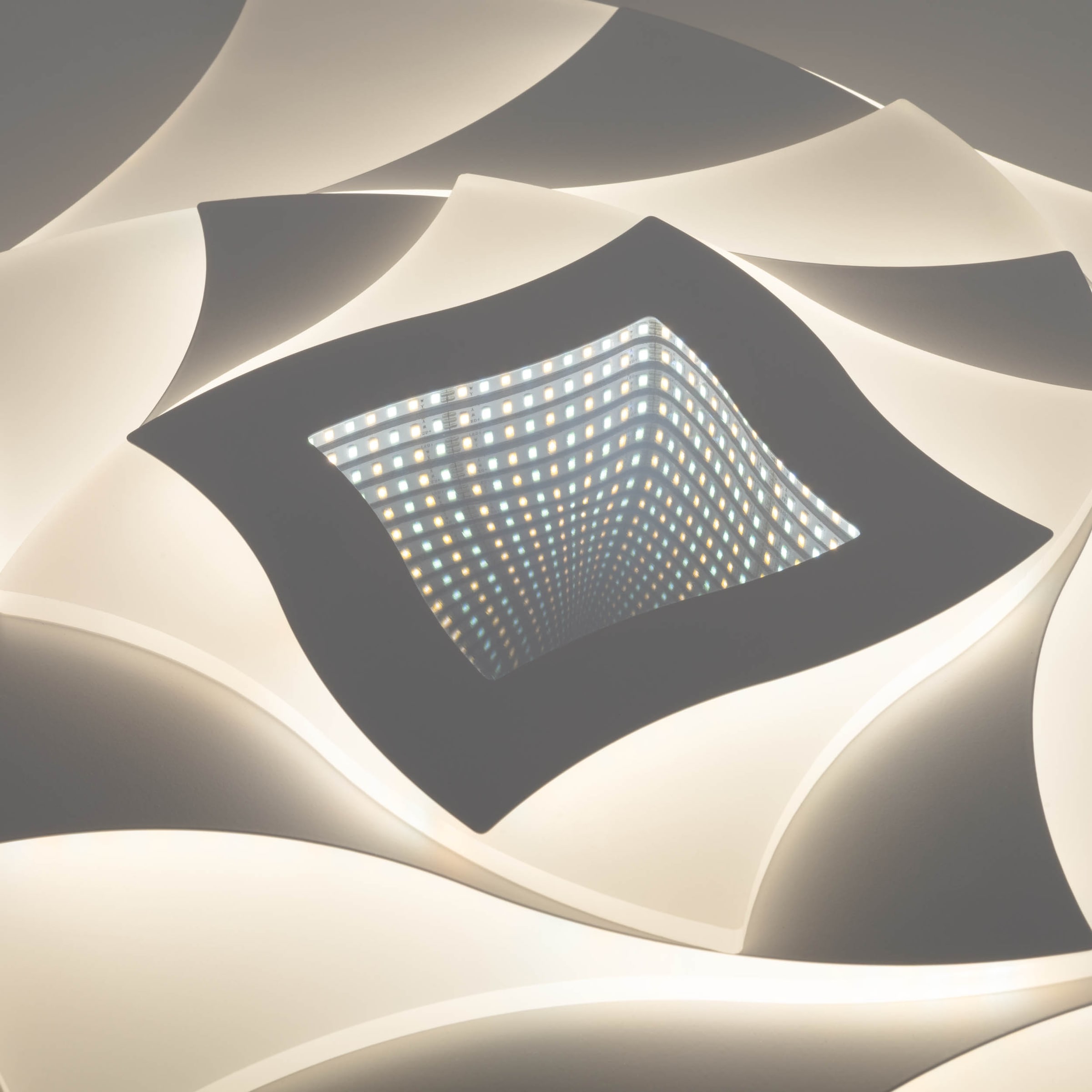 näve LED Deckenleuchte »Liora« LED-Modul 1 Stk. warmweiß - kaltweiß 3D-Effekt, CCT, Memory, Nachtlicht, dimmbar per Fernbedienung, weiß