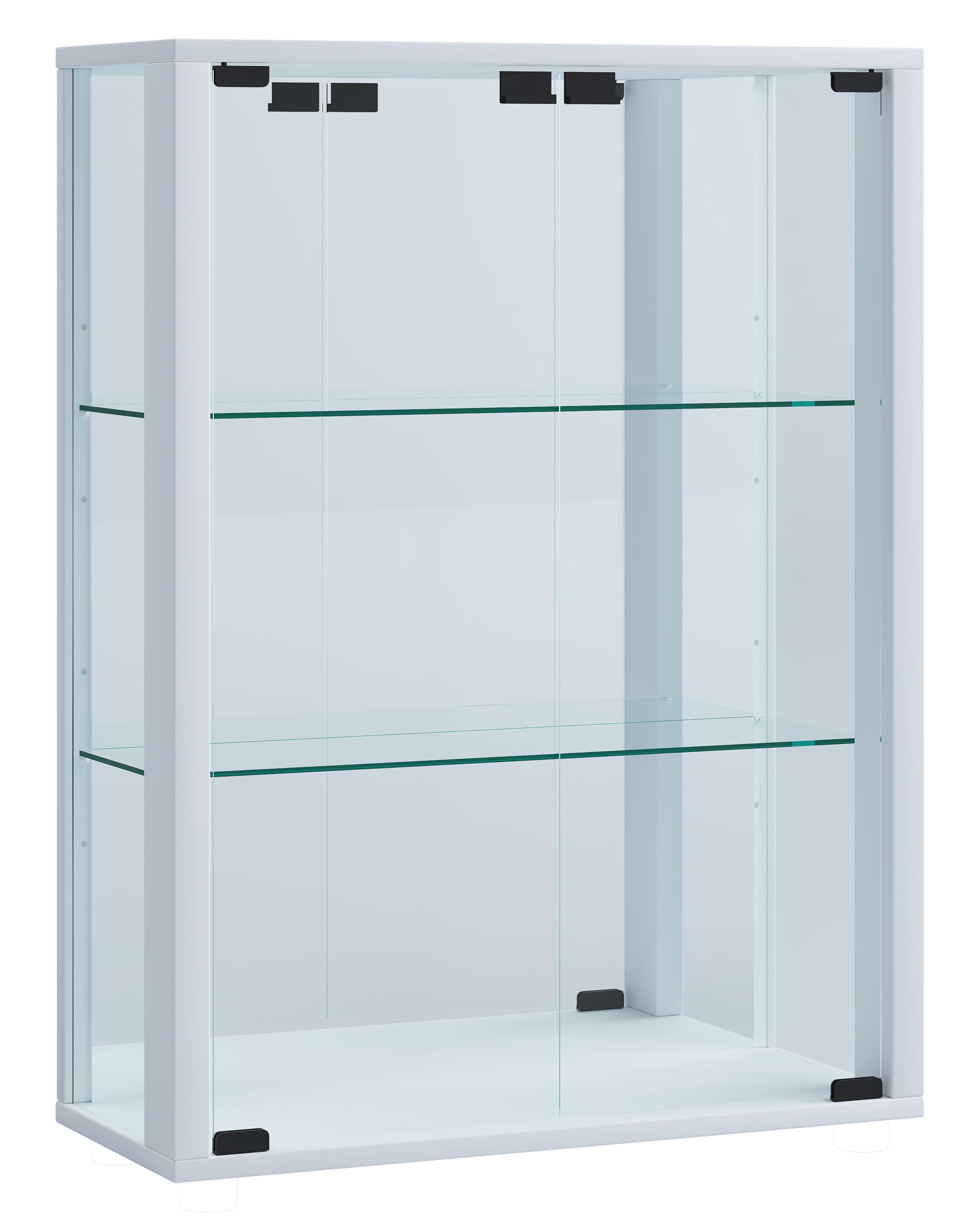 VCM Wandregal »VCM Glasvitrine hängend | Vitrine Glas mit ESG-Sicherheitsglas | Maße ca. H. 80 x B. 60 x T. 25 cm | Hängevitrine Glas | Modern und platzsparend | Glas Vitrinenschrank - Udina Spiegel«