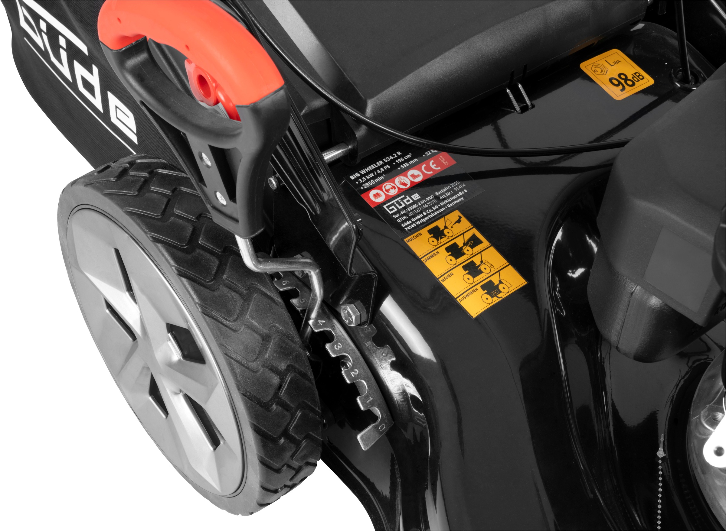 Güde Benzinrasenmäher »BIG WHEELER 534.2 R«, für große Rasenflächen bis 2.000m²
