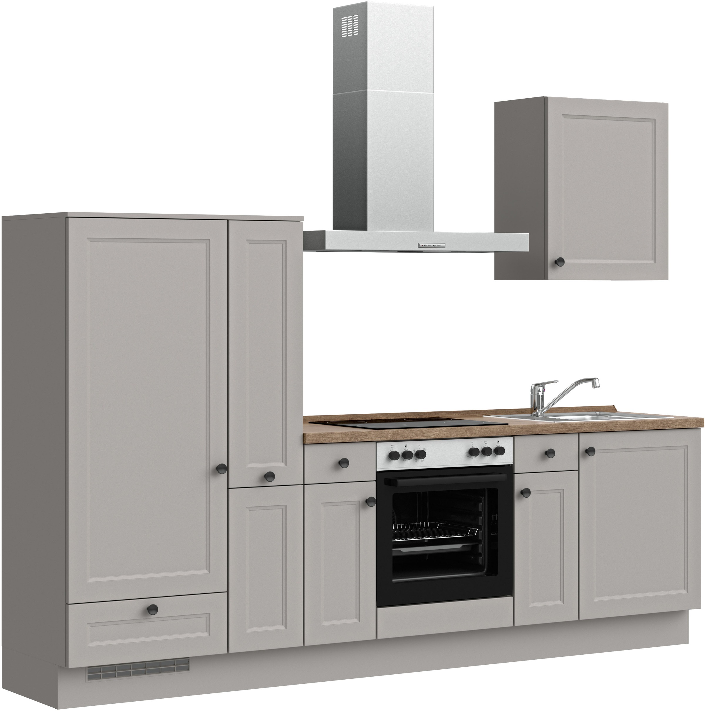 nobilia® Küchenzeile »"Cascada I"« vormontiert, Ausrichtung wählbar, Breite 270 cm, wahlw. mit E-Geräten