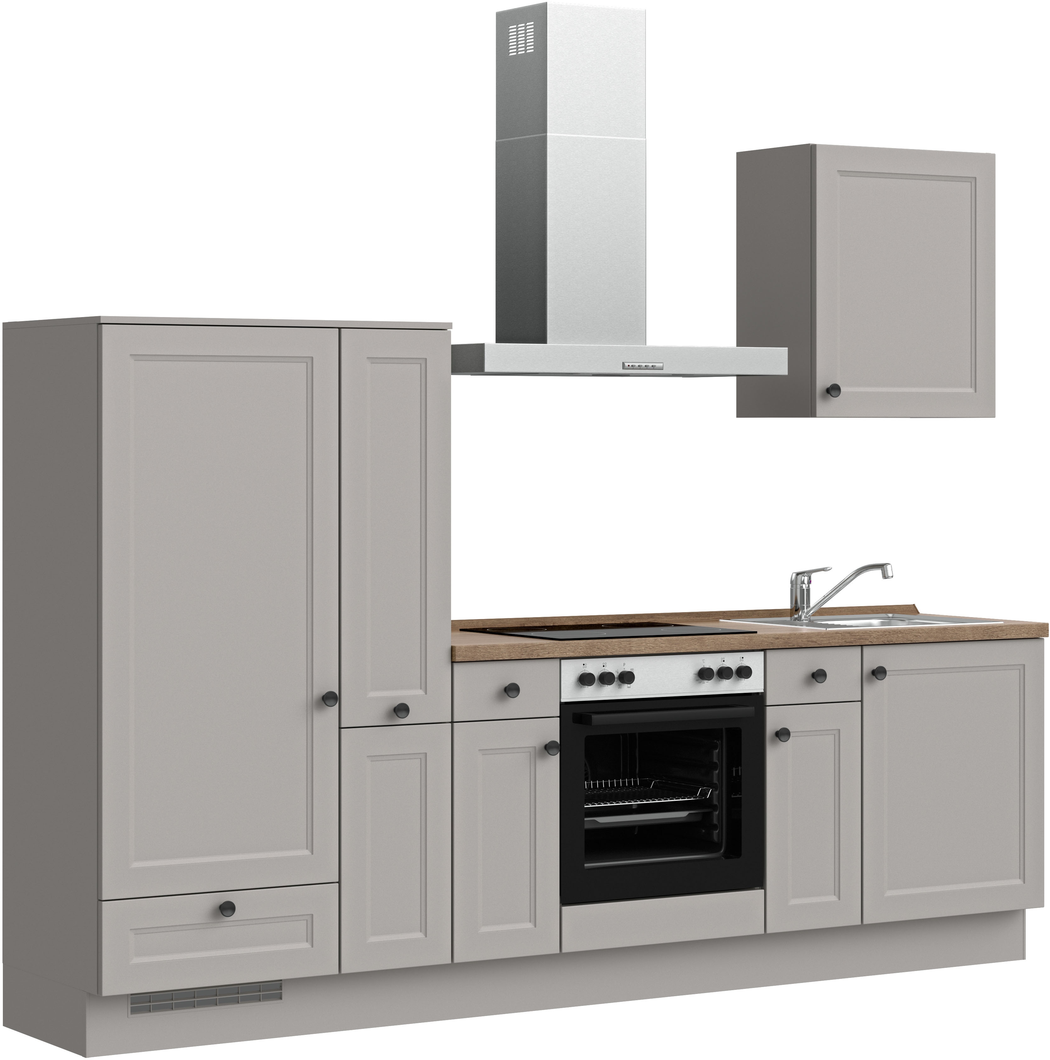 nobilia ""Cascada I", NEU: individuell anpassbar mit gratis Profi-Beratung" vormontiert, Breite 270 cm, Ausrichtung wählbar, wahlw. mit E-Geräten