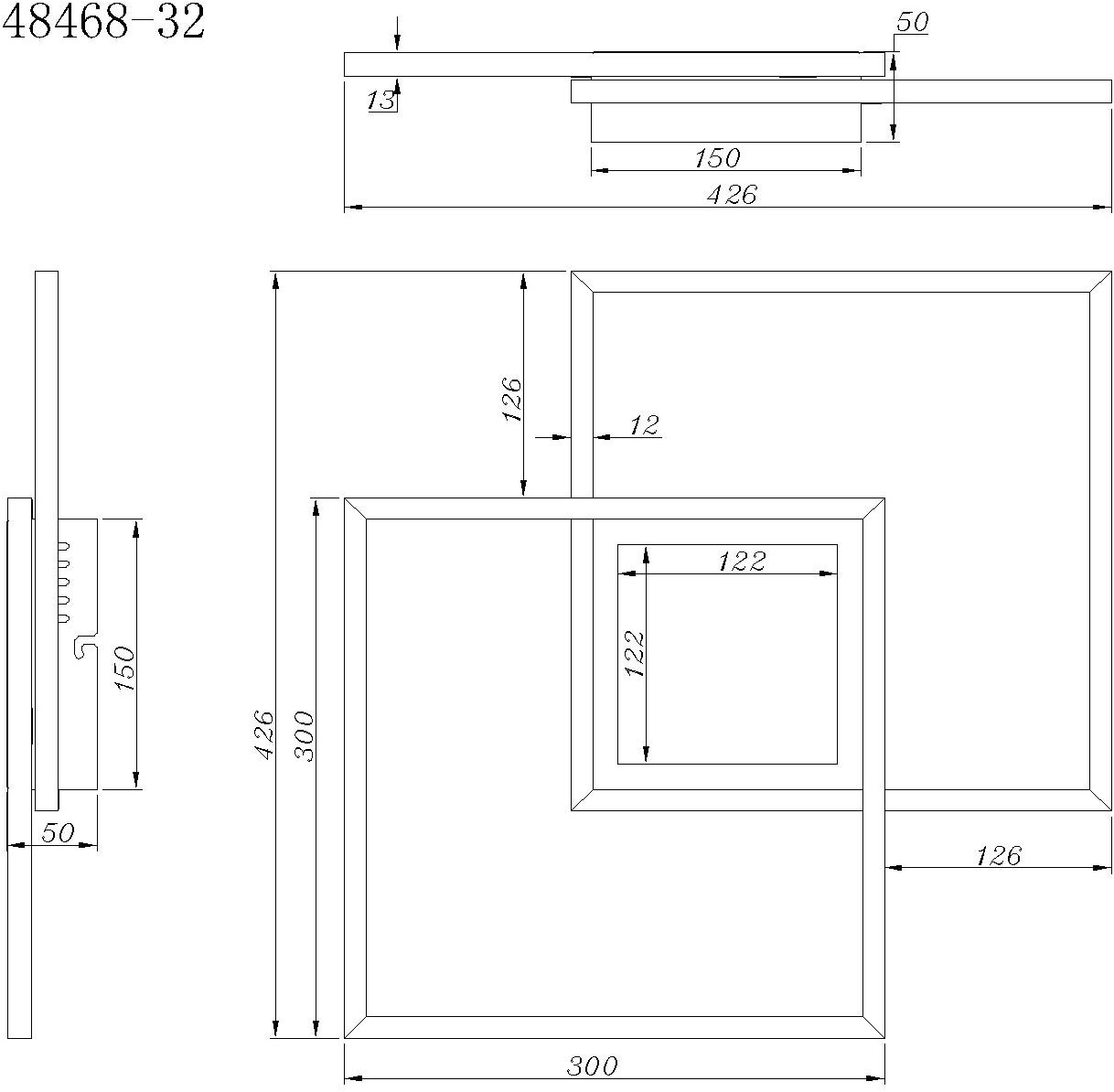 GLOBO LIGHTING LED Deckenleuchte »SAUNDERS«, Leuchtmittel LED-Modul | LED fest integriert, Deckenlampe/Wohnzimmer/Schlafzimmer/modern