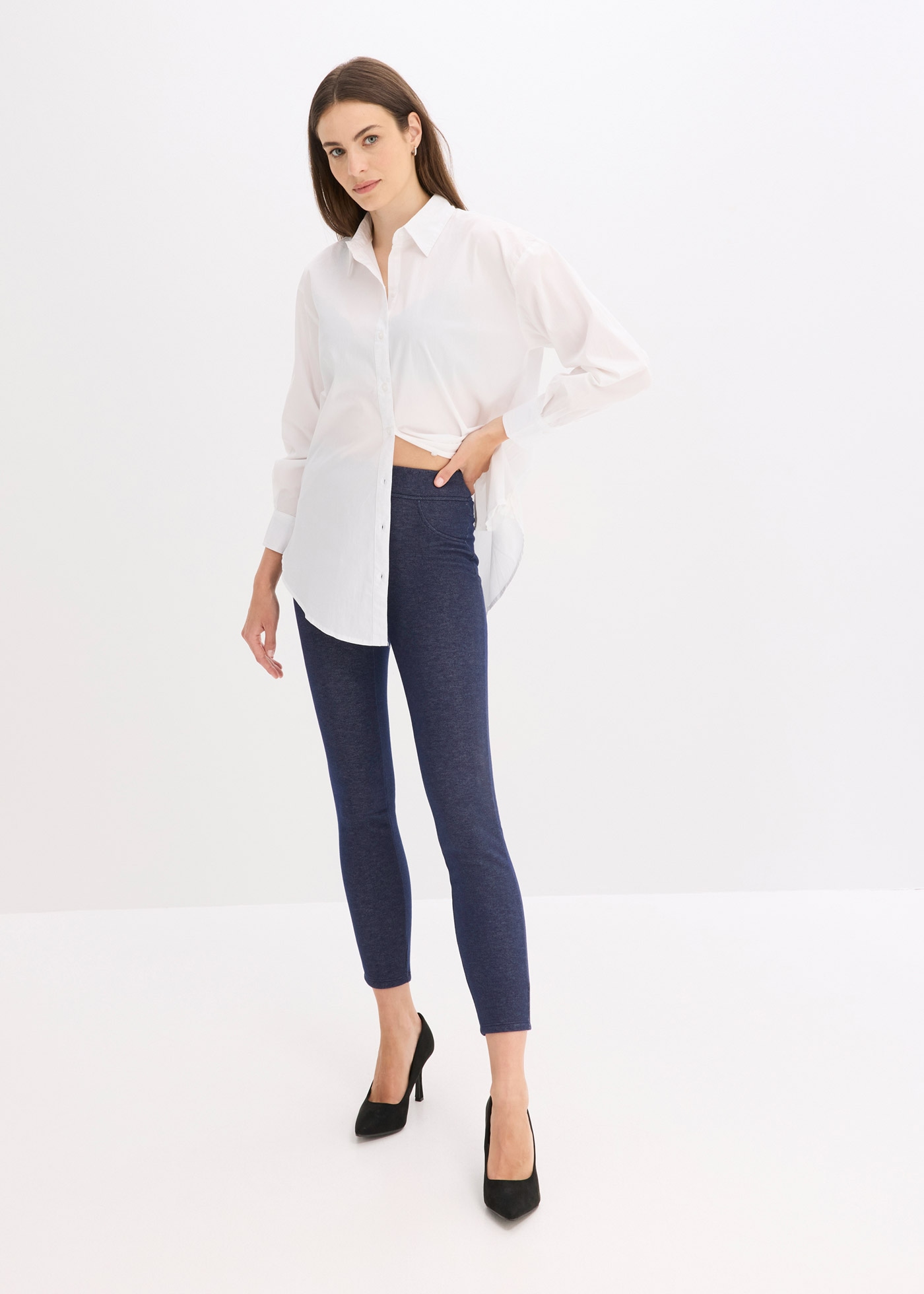 bonprix Thermoleggings »Thermo Leggings in Jeansoptik«  aus Polyester, wärmend, mit Elasthan-Anteil, in Jeansoptik