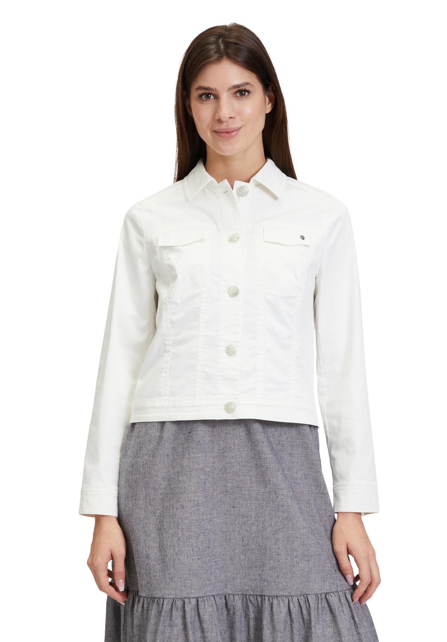 Betty&Co Jackenblazer "Betty & Co Damen Jeansjacke mit Kragen", Taschen günstig online kaufen