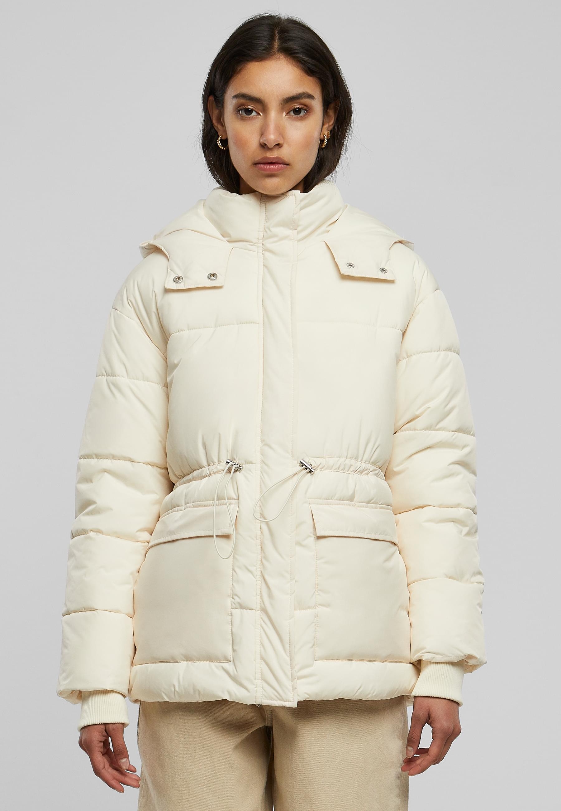 URBAN CLASSICS Winterjacke »Urban Classics Damen Ladies Waisted Puffer Jacket«, (1 St.), mit Kapuze