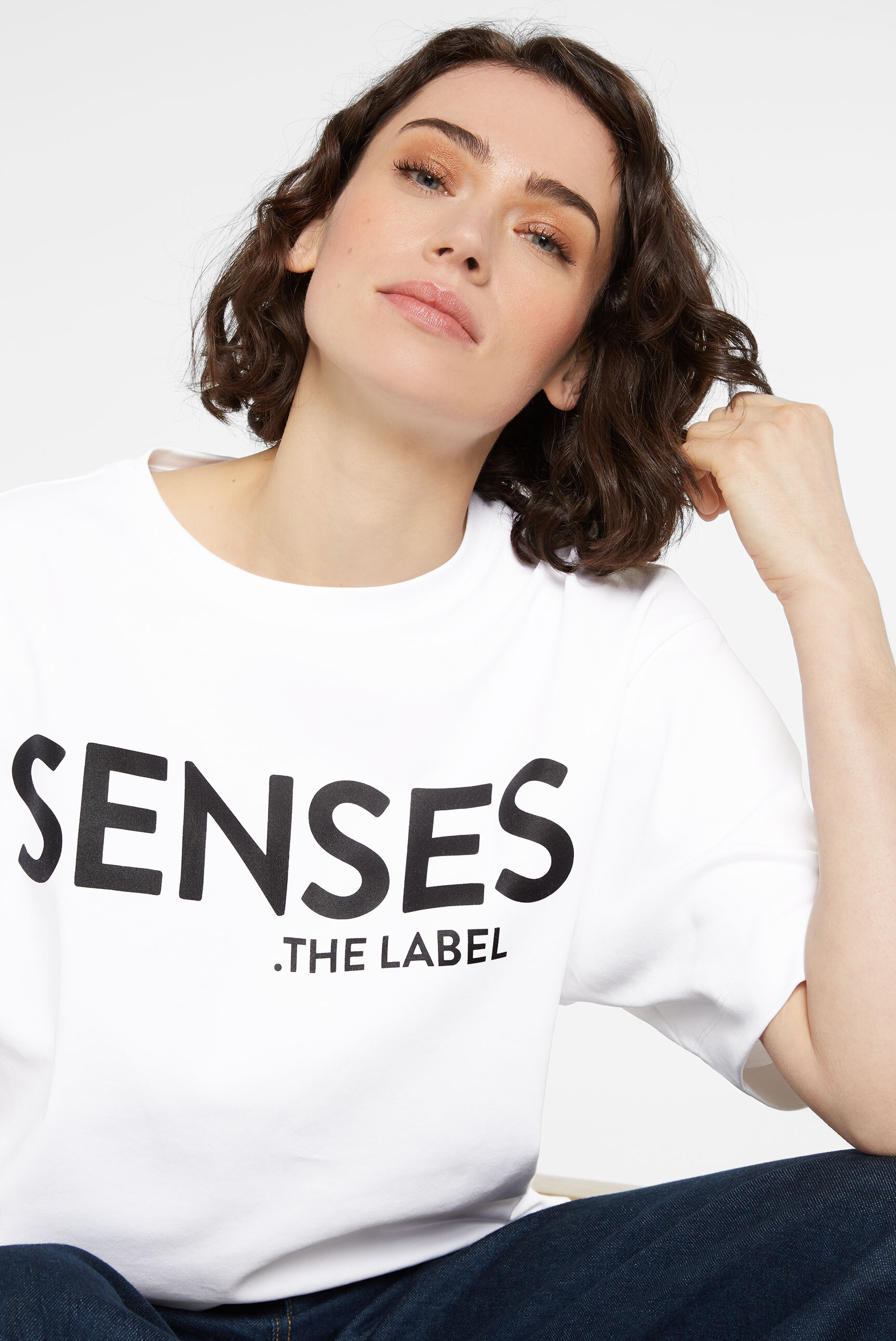 SENSES.THE LABEL Rundhalsshirt, aus Baumwolle