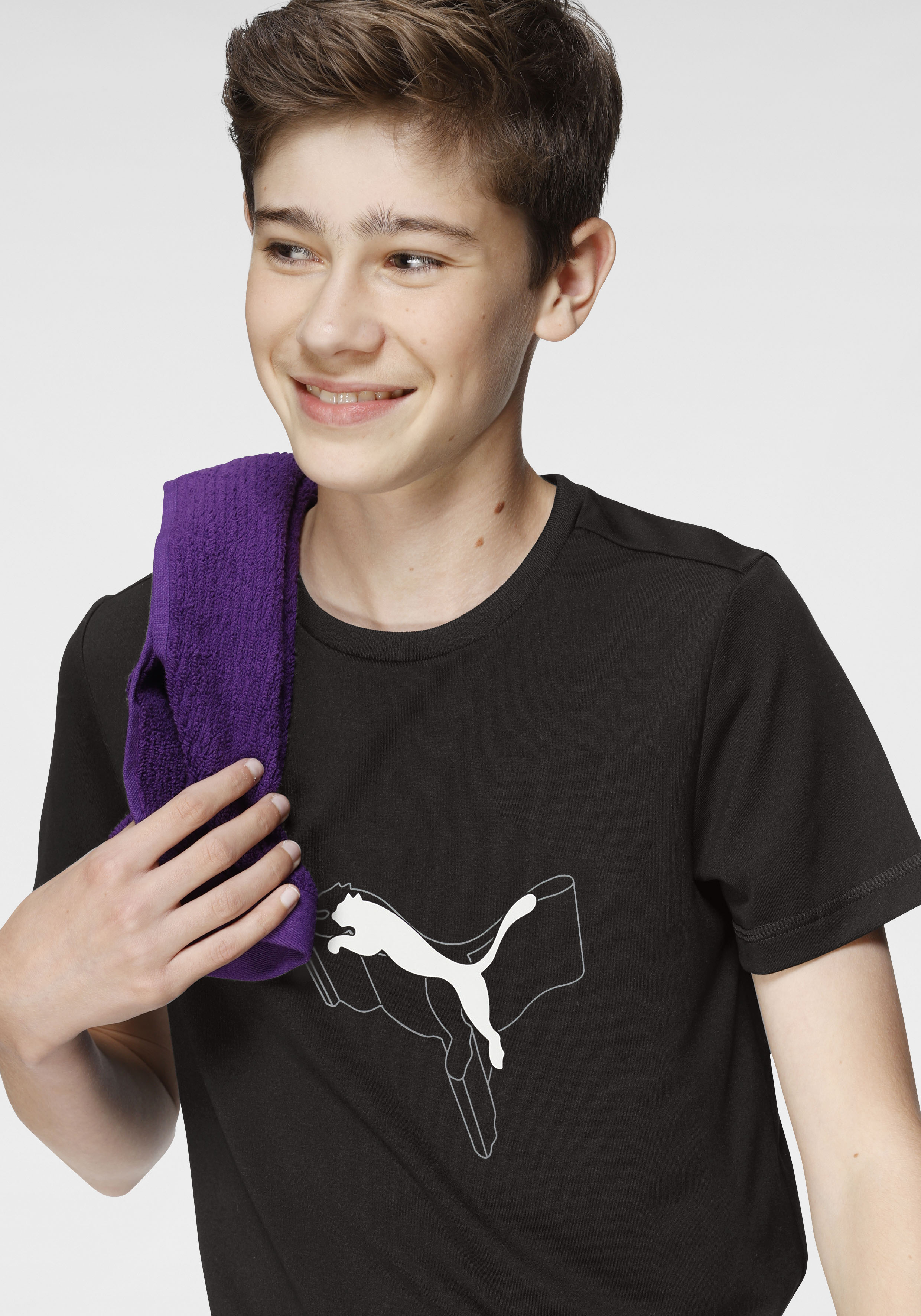 Thumbnail - PUMA T-Shirt "ESS+ LOGO LAB GRAPHIC TEE B" Kurzarmdesign, leichte und atmungsaktive Passform