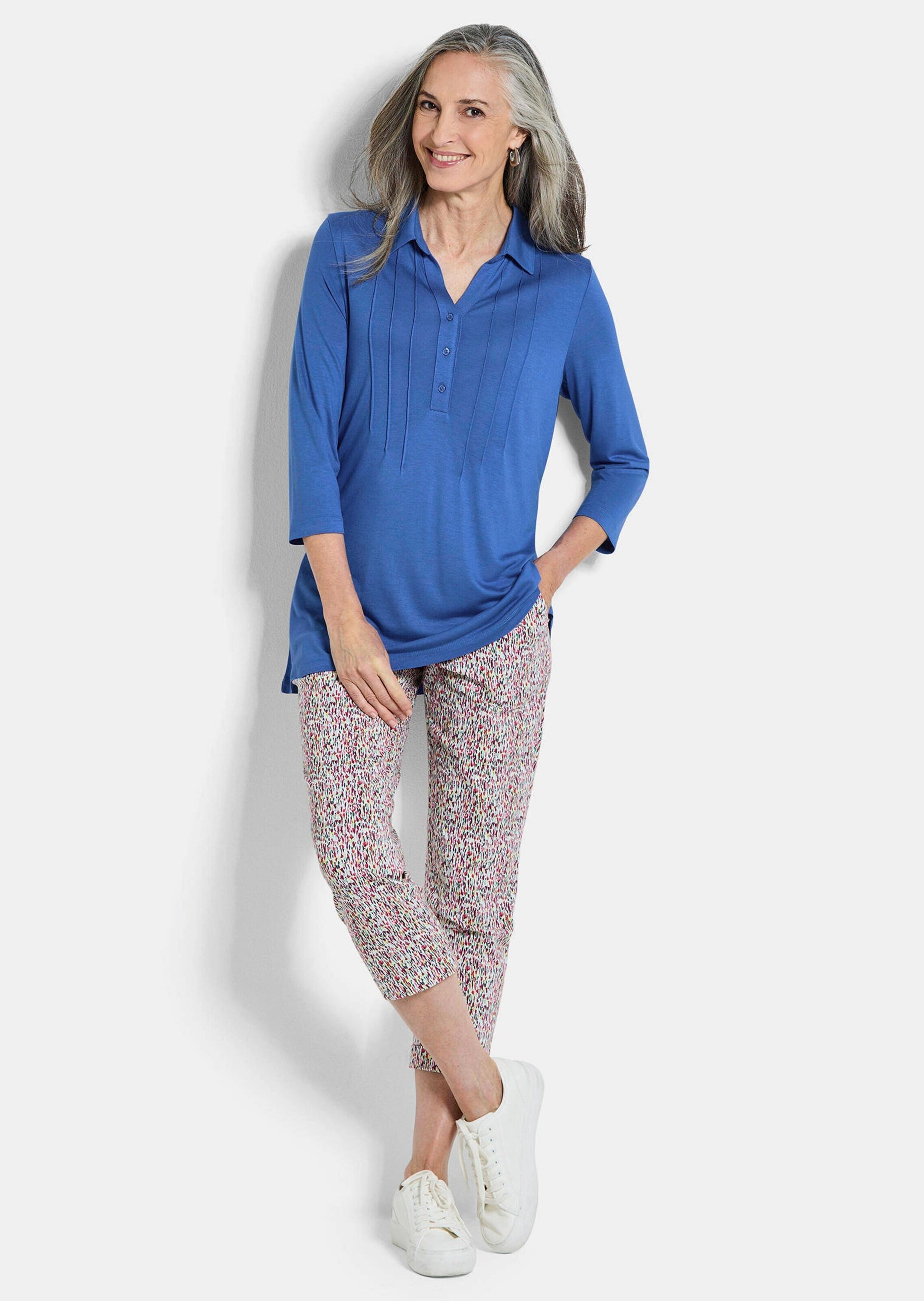 GOLDNER Tunika »Tunikashirt aus Jersey mit Biesen«