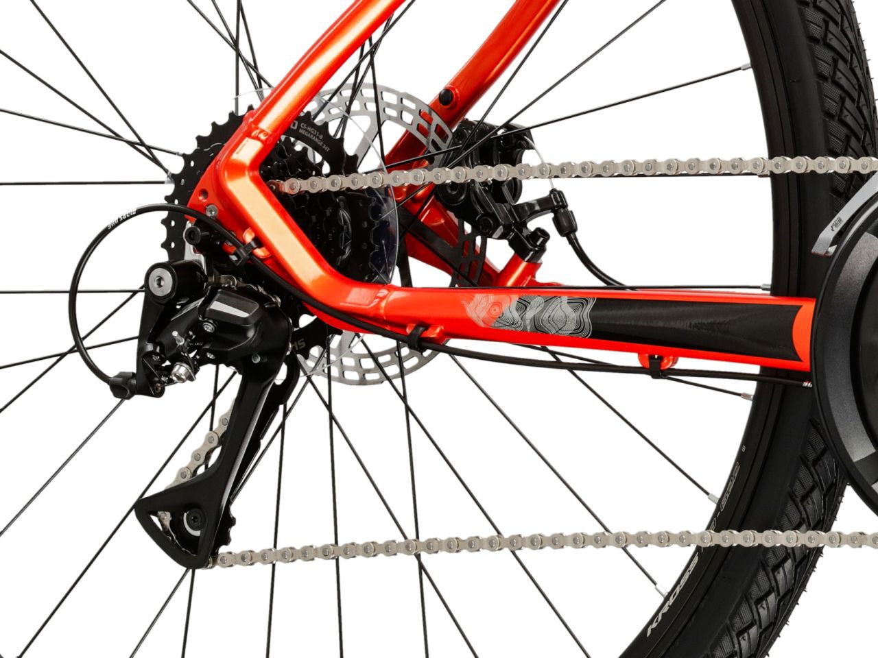 Kross Crossrad »Crossrad Herren 28" Evado 3.0 orange 16 Gänge« 16 Gang Shimano ACERA M3020 Schaltwerk Kettenschaltung