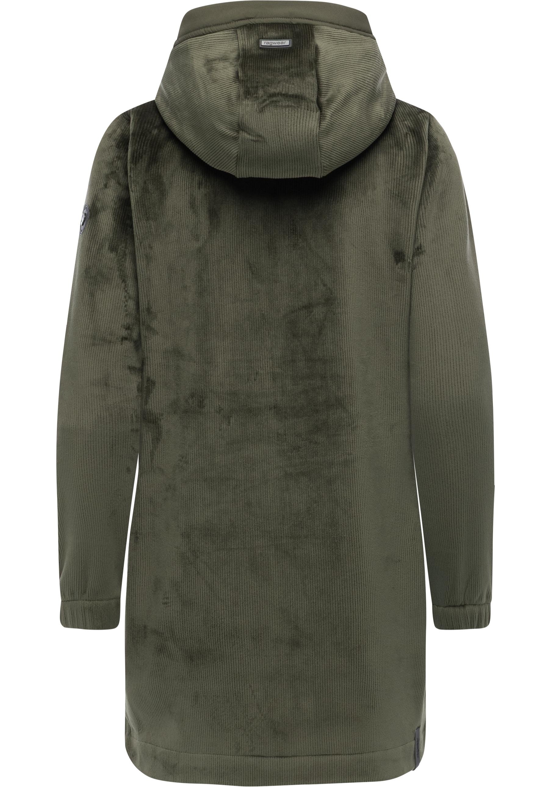 Kurzmantel RAGWEAR "Cousy Bonded YOUMODO", Damen, Gr. M (38), olivgrün, Obermaterial 1: 91% Polyester, 9% Elasthan; Obermaterial 2: 94% Polyester, 6% Elasthan, gerade Po-bedeckend, hoch geschlossener Ausschnitt, Ärmel ohne Ärmelschlitz elastischer Bund, M 2