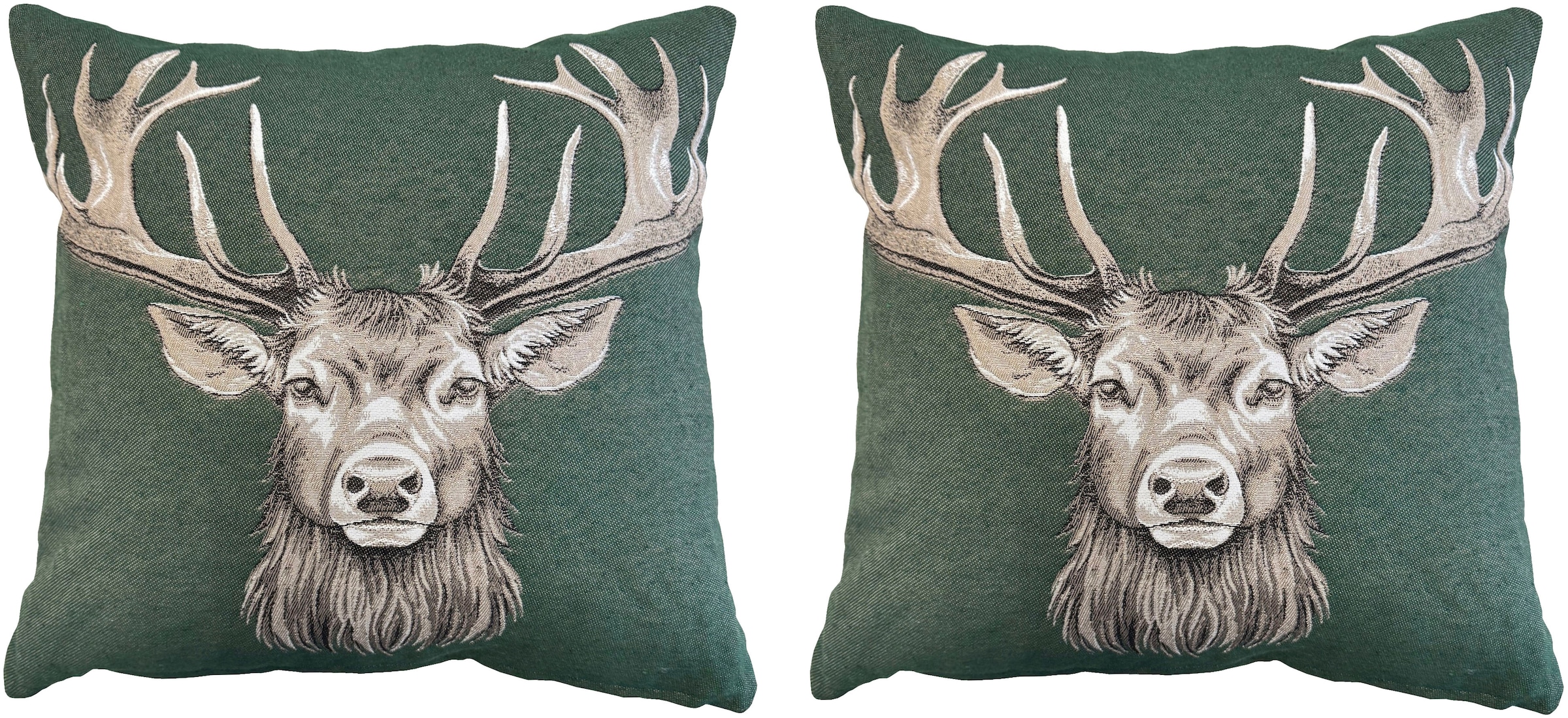 HOME WOHNIDEEN Kissenhülle "CIERVO" ohne Füllung, Gobelin, SET günstig online kaufen