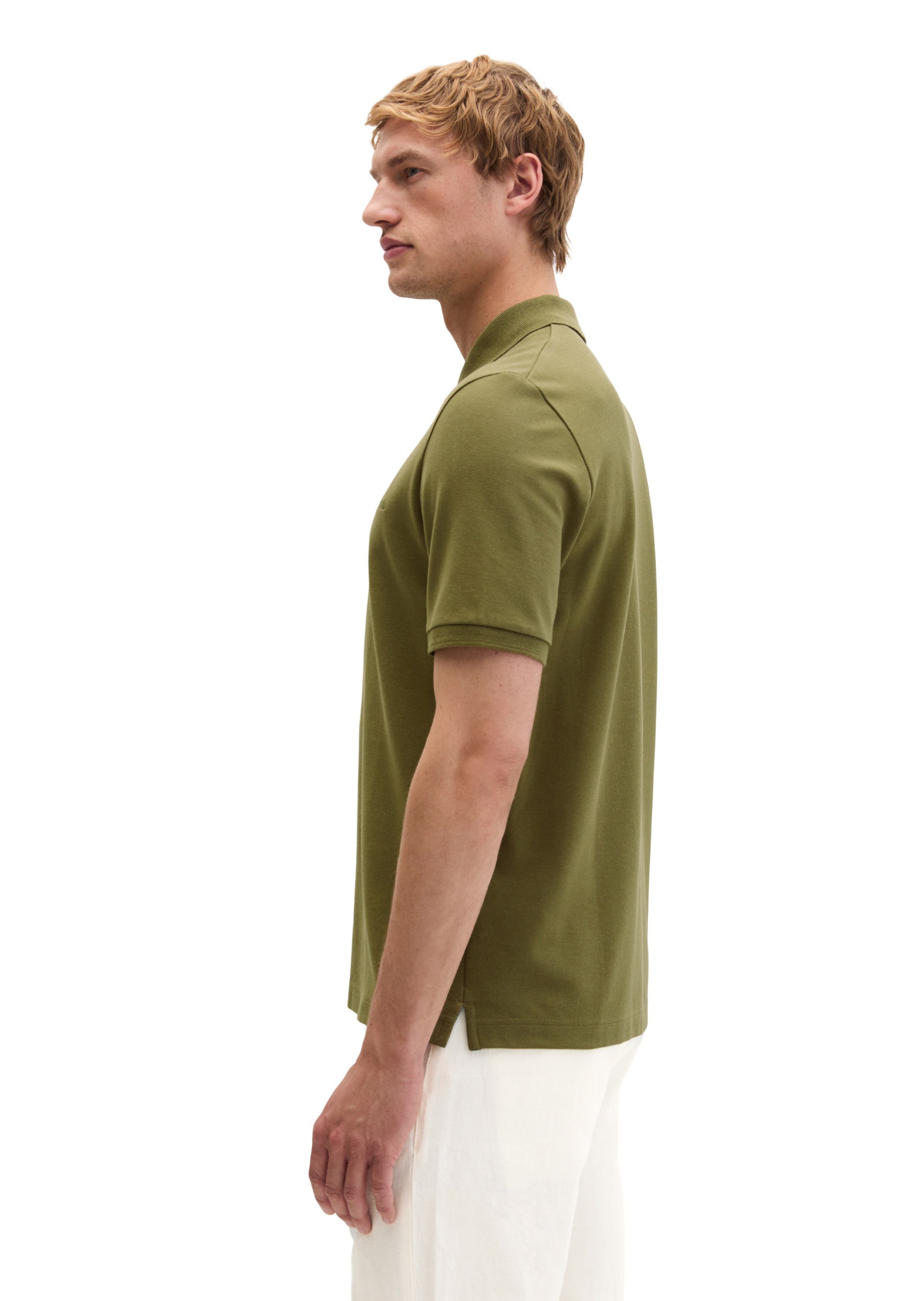 Marc O'Polo Poloshirt »aus mittelschwerem Bio-Baumwoll-Viskose-Mix«